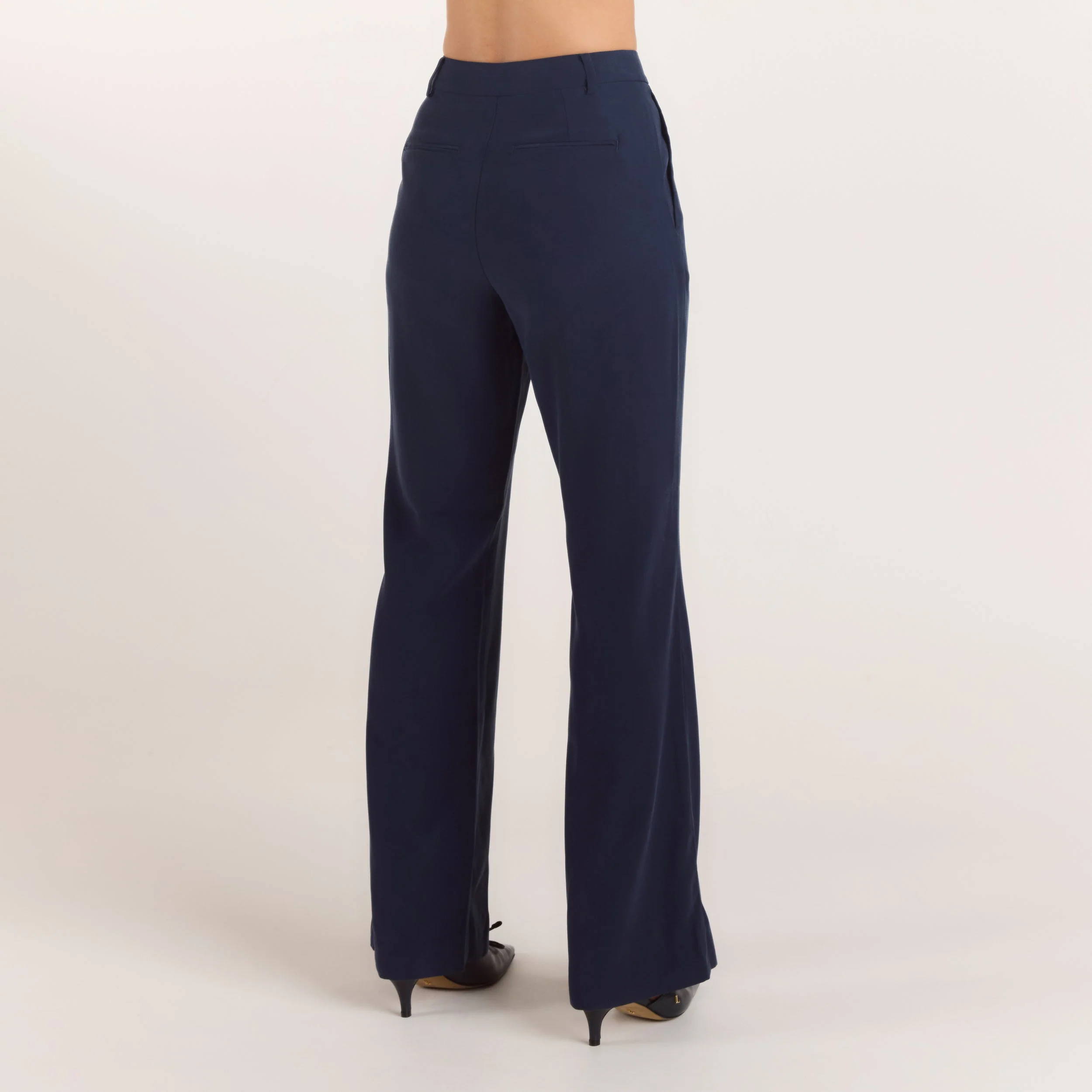 90s Straight-Leg Trousers - Navy - Image 2