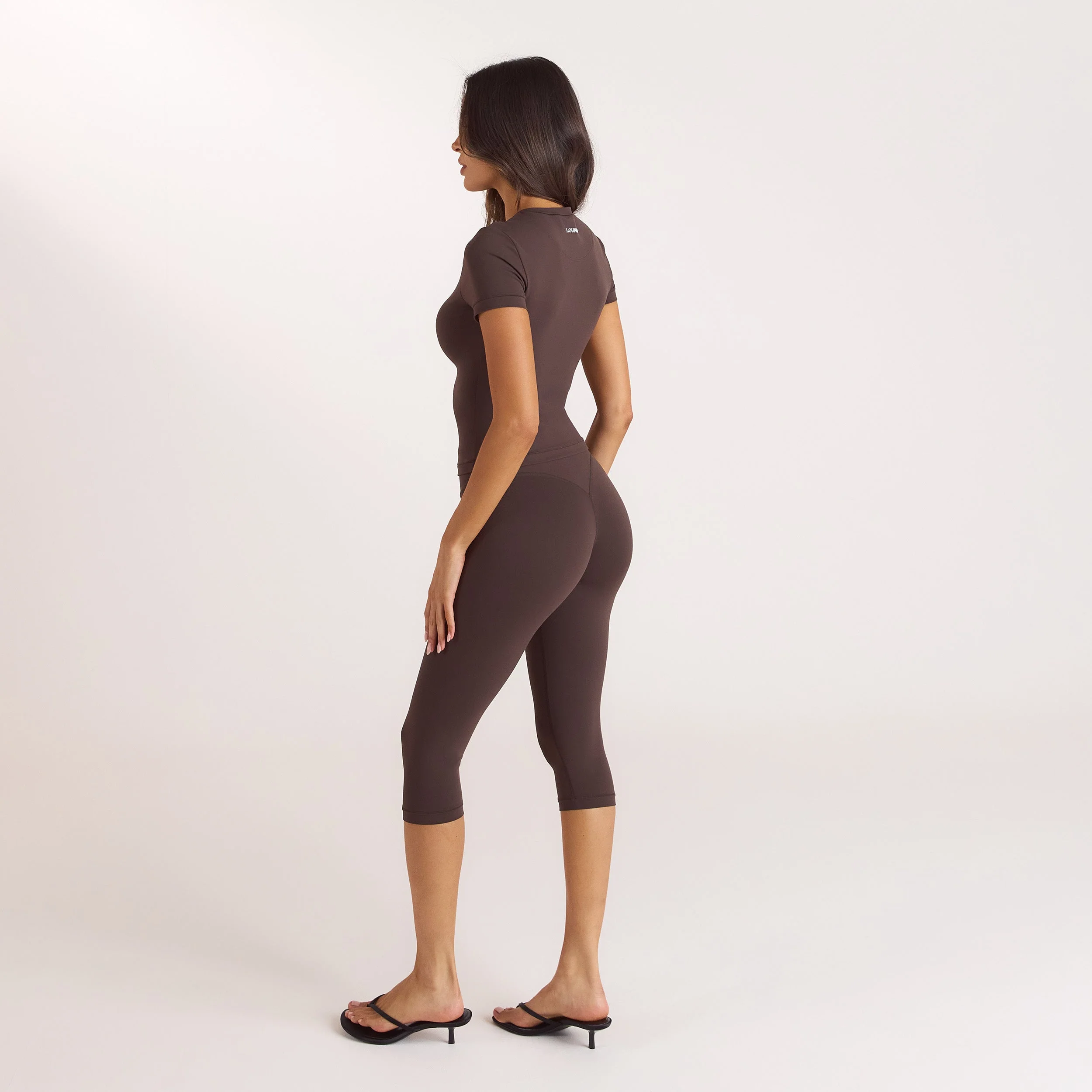 ContourSoft Capri Leggings - Dark Chocolate - Image 6