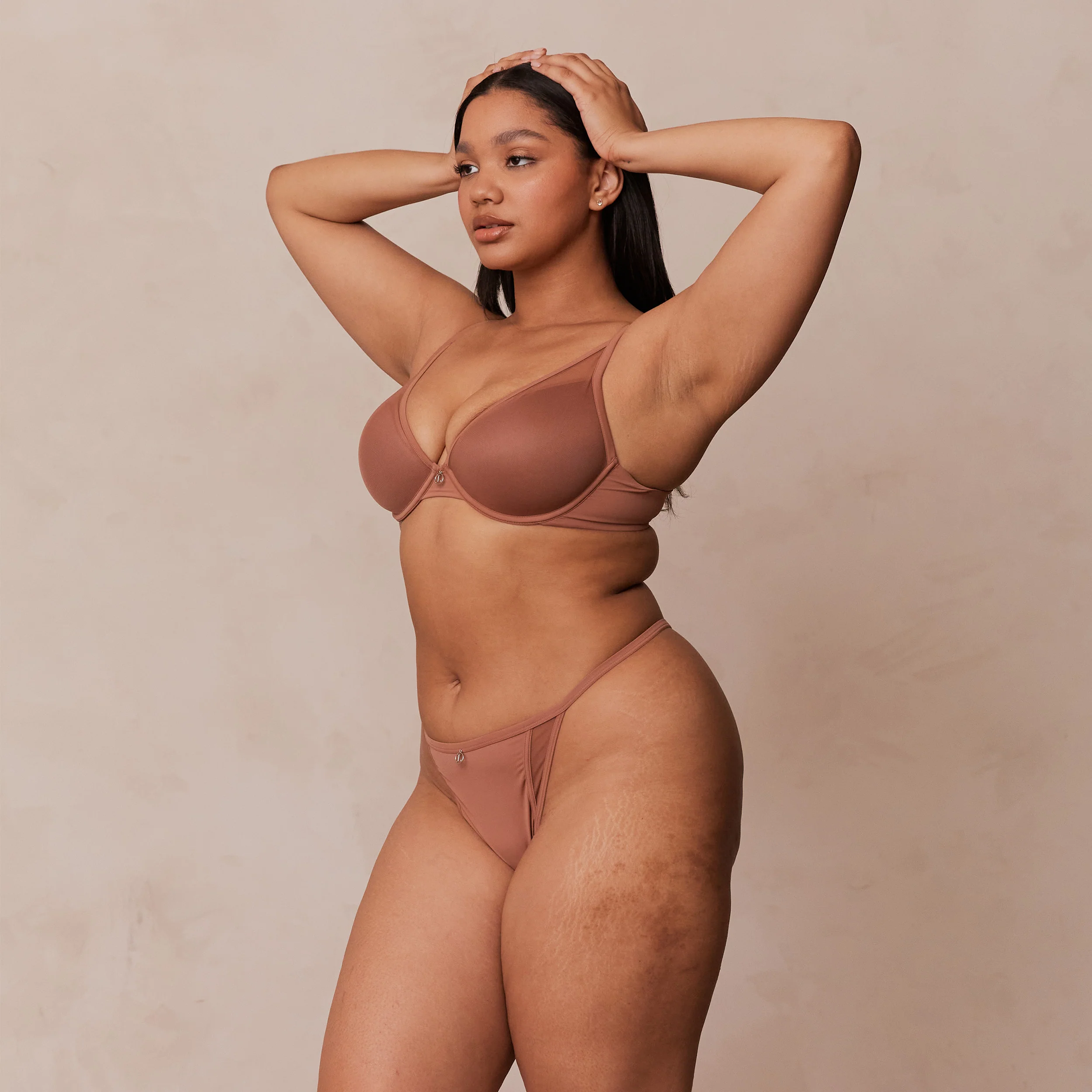 Classic Plunge T-shirt Bra - Mocha - Image 10