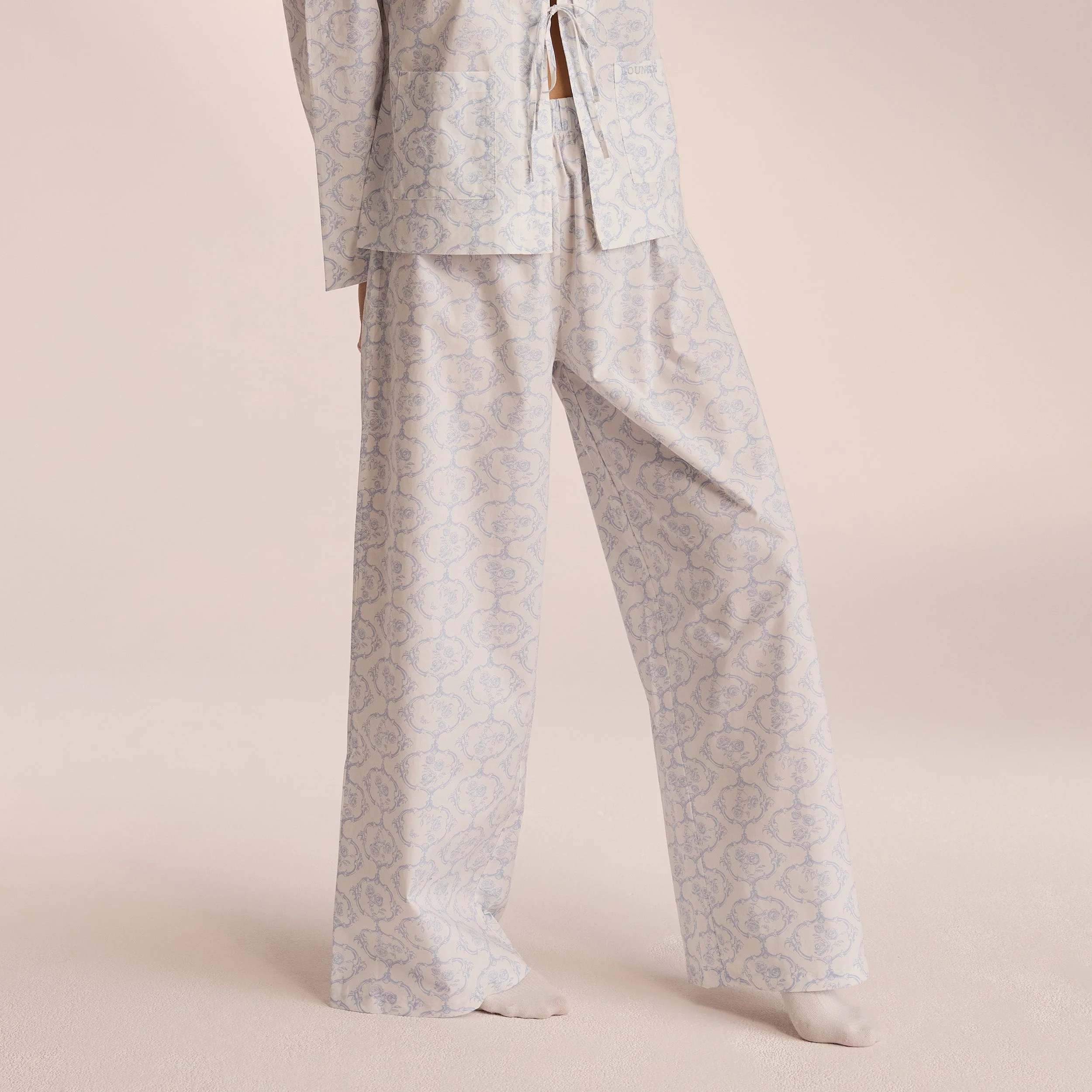 Cotton Pyjama Bottoms - Blue - Image 4