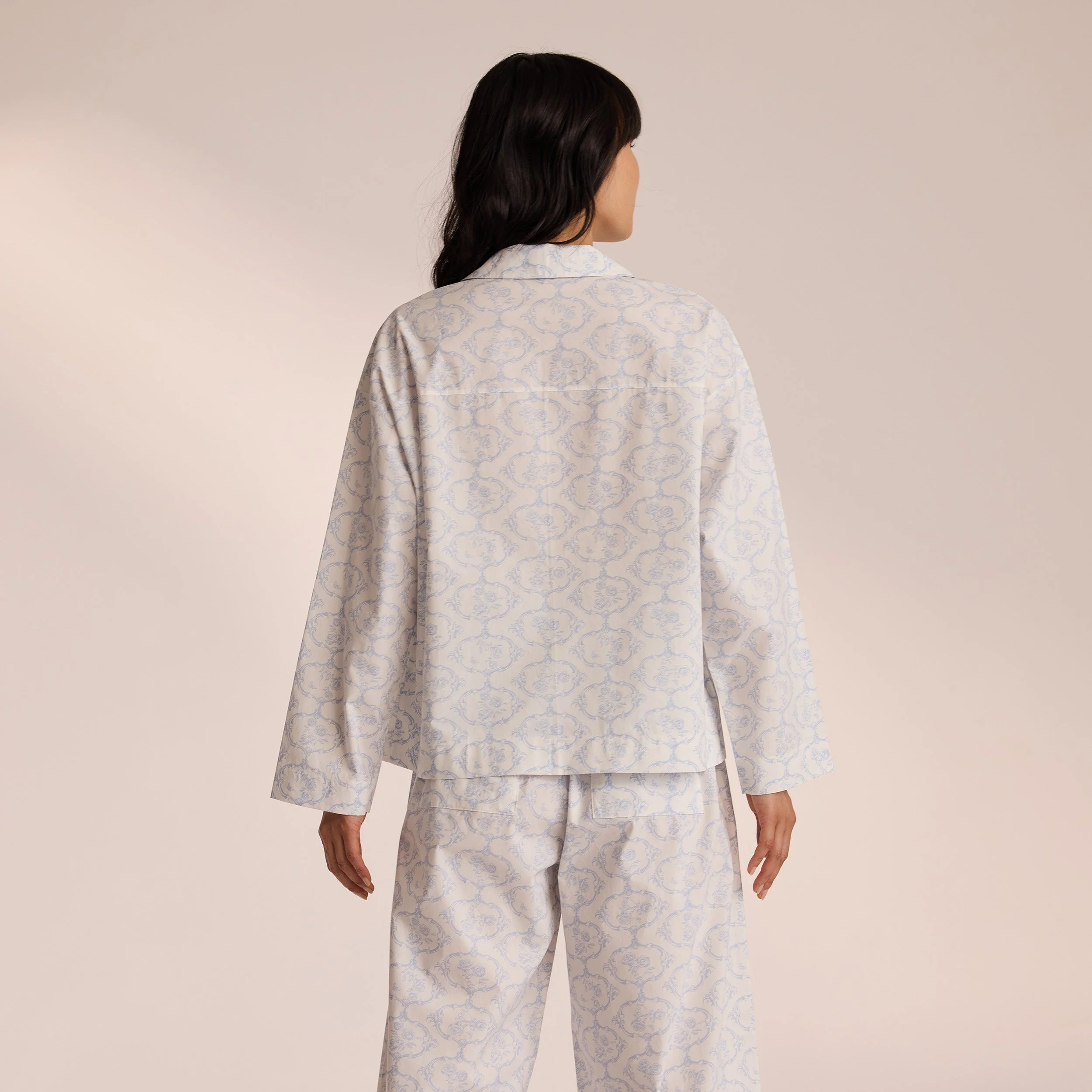 Cotton Pyjama Shirt - Blue - Image 5