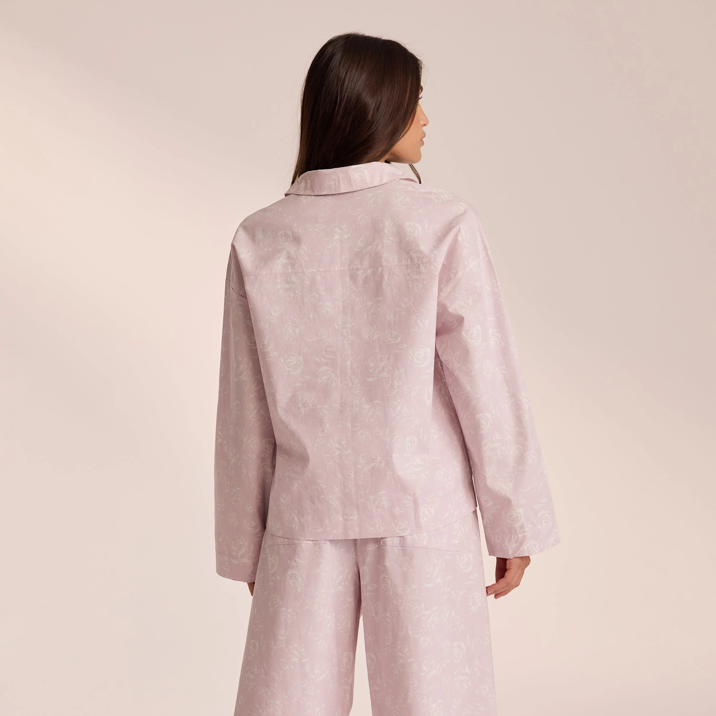Cotton Pyjama Shirt - Lilac - Image 3