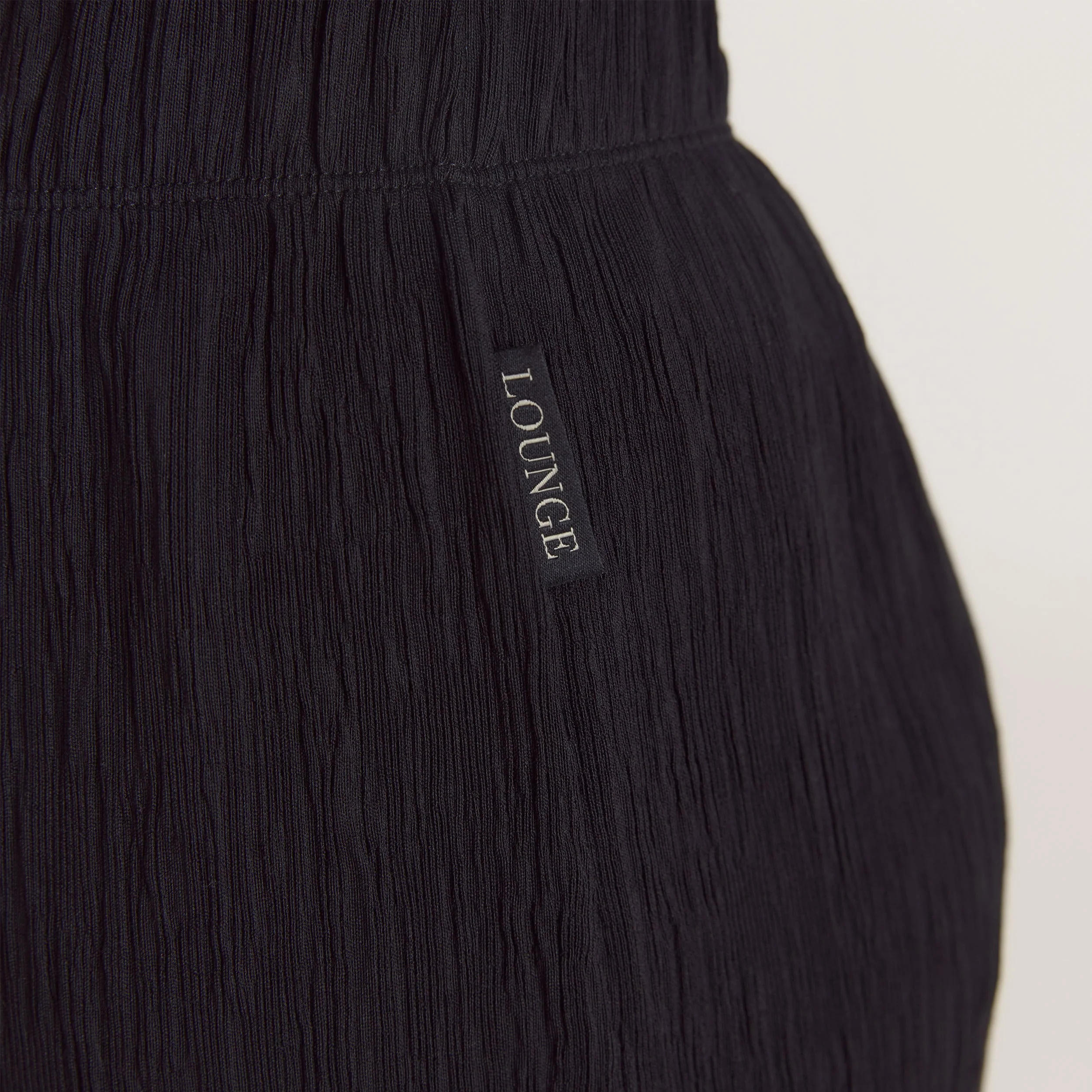 Crinkle Pyjama Bottoms - Black - Image 4