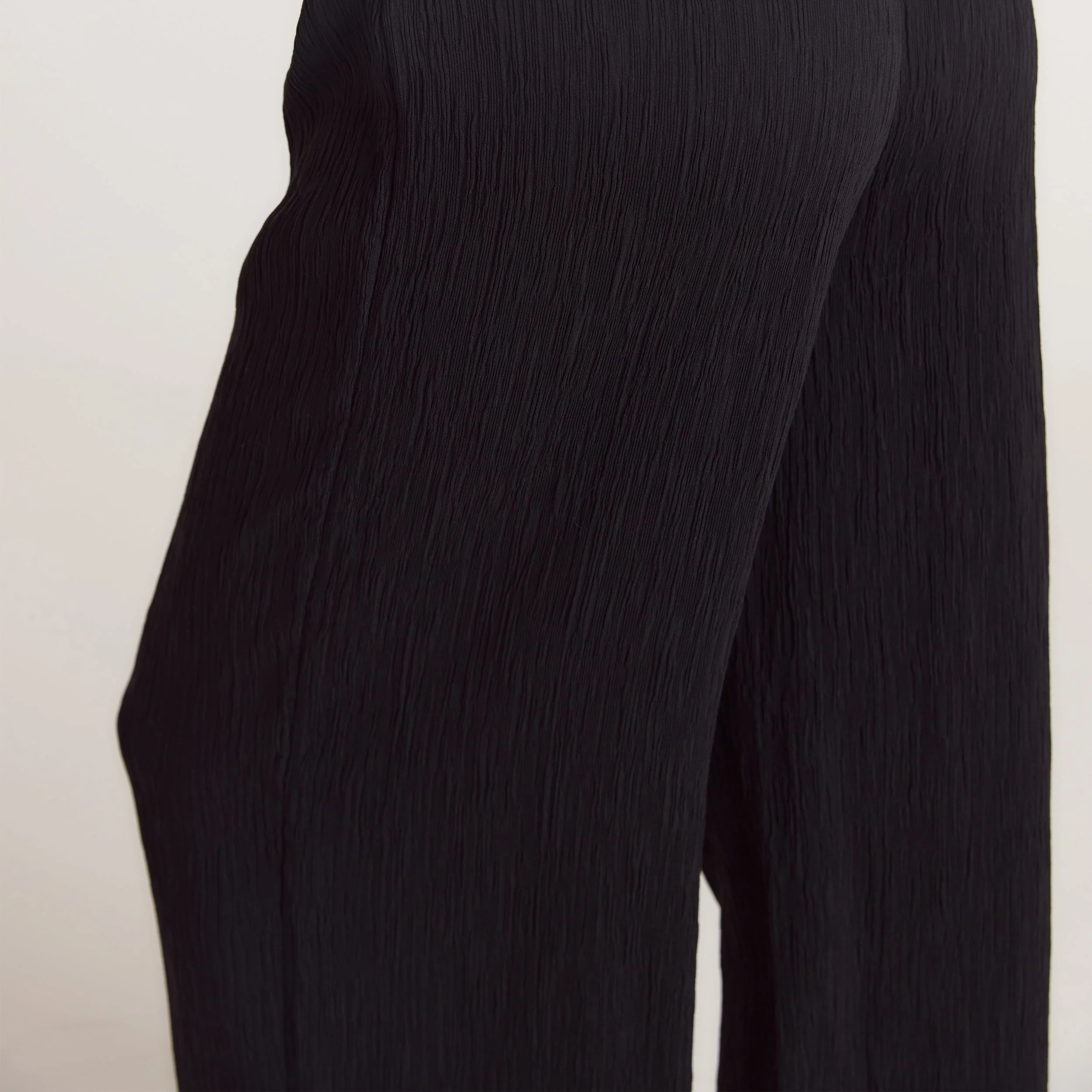 Crinkle Pyjama Bottoms - Black - Image 6