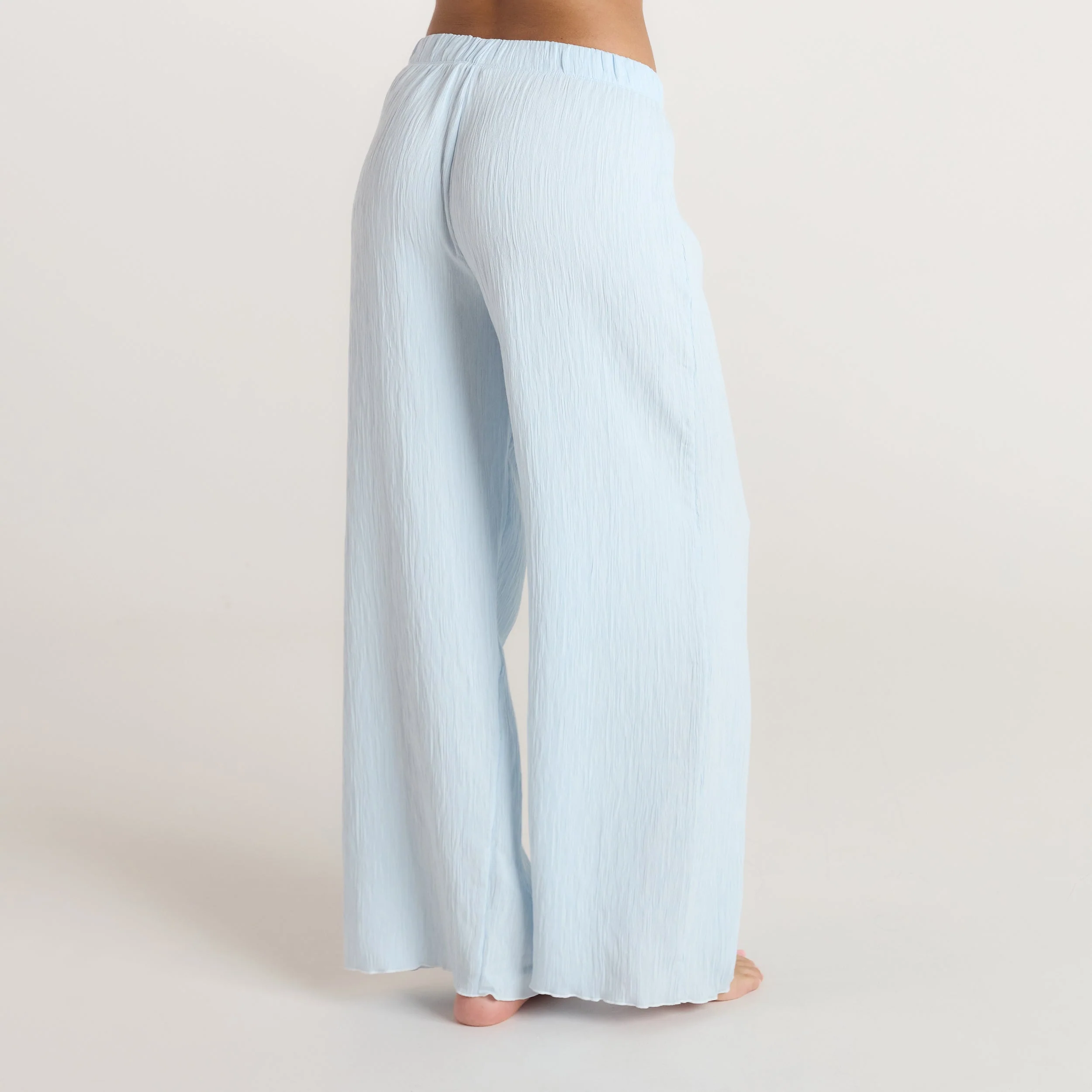 Crinkle Pyjama Bottoms - Blue - Image 2