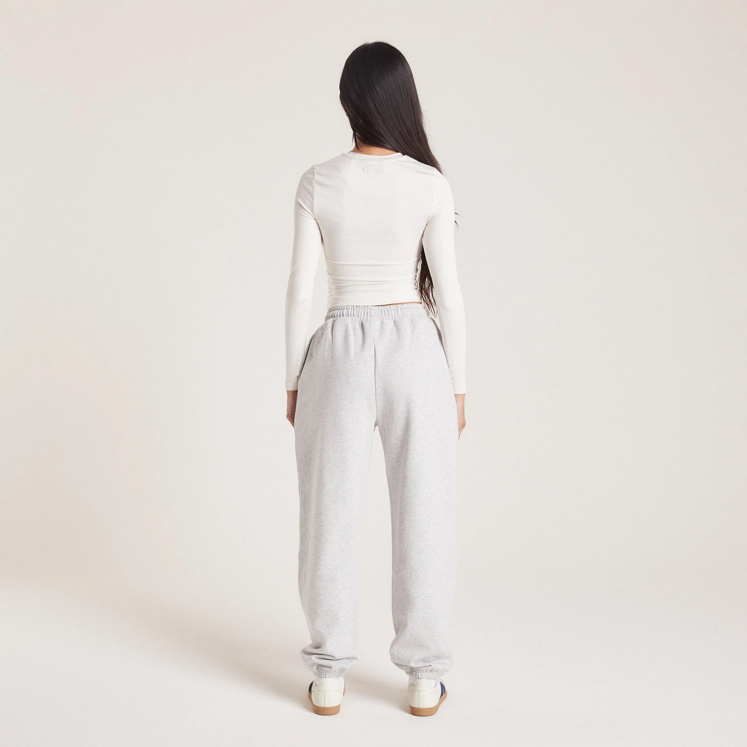 Cuffed Joggers - Grey Marl - Image 2