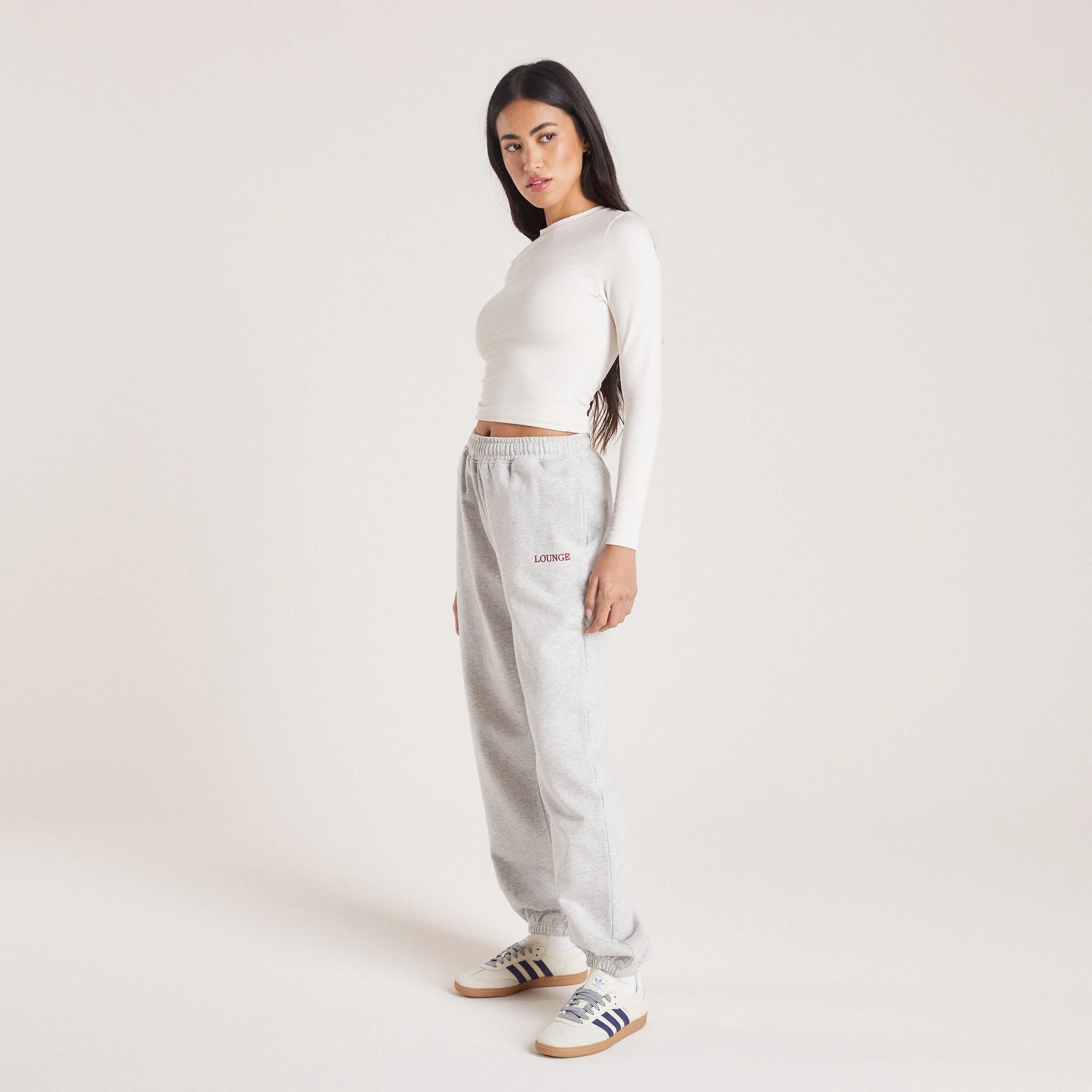 Cuffed Joggers - Grey Marl - Image 4