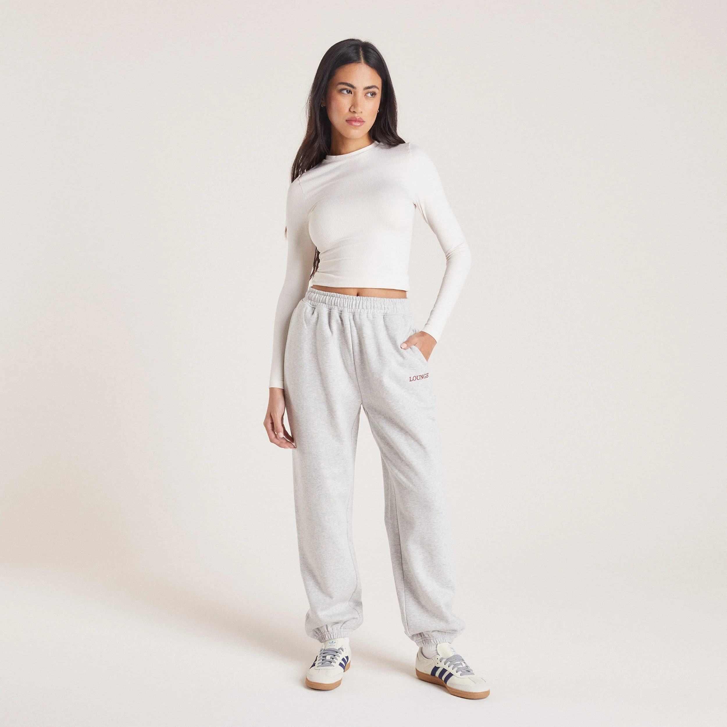 Cuffed Joggers - Grey Marl - Image 6
