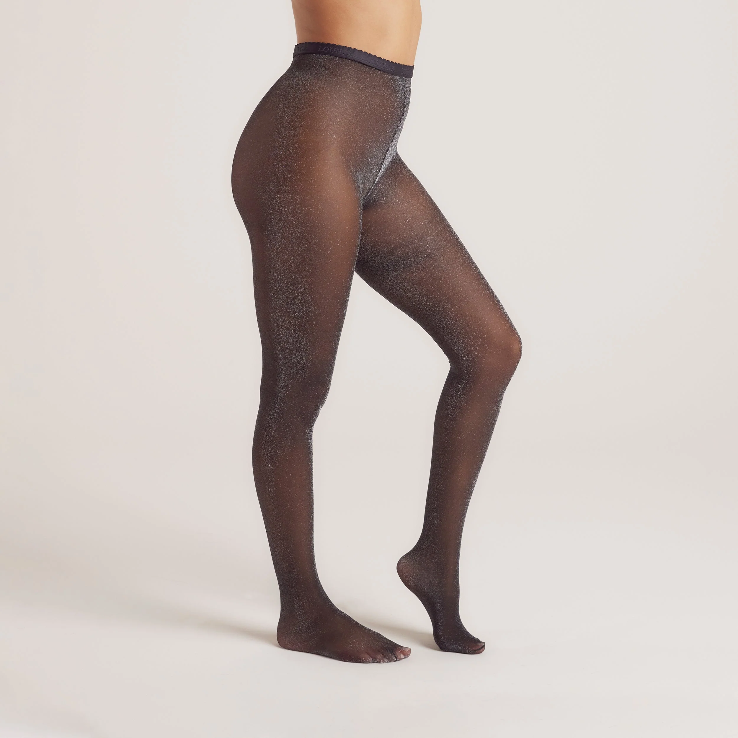 Sparkle Lurex Tights (40 Denier) - Black - Image 3
