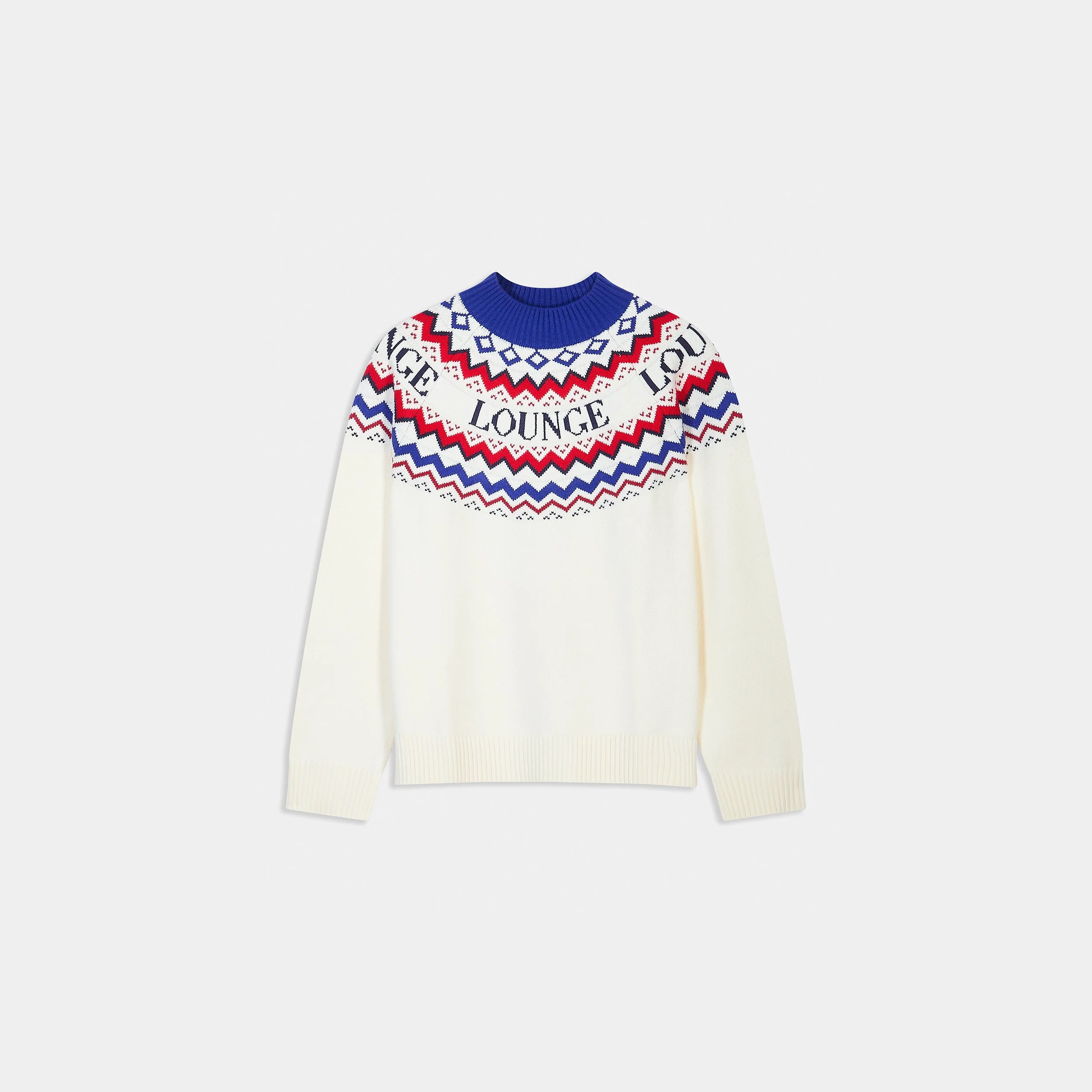 Fairisle Knitted Jumper - Cream/Red - Image 7