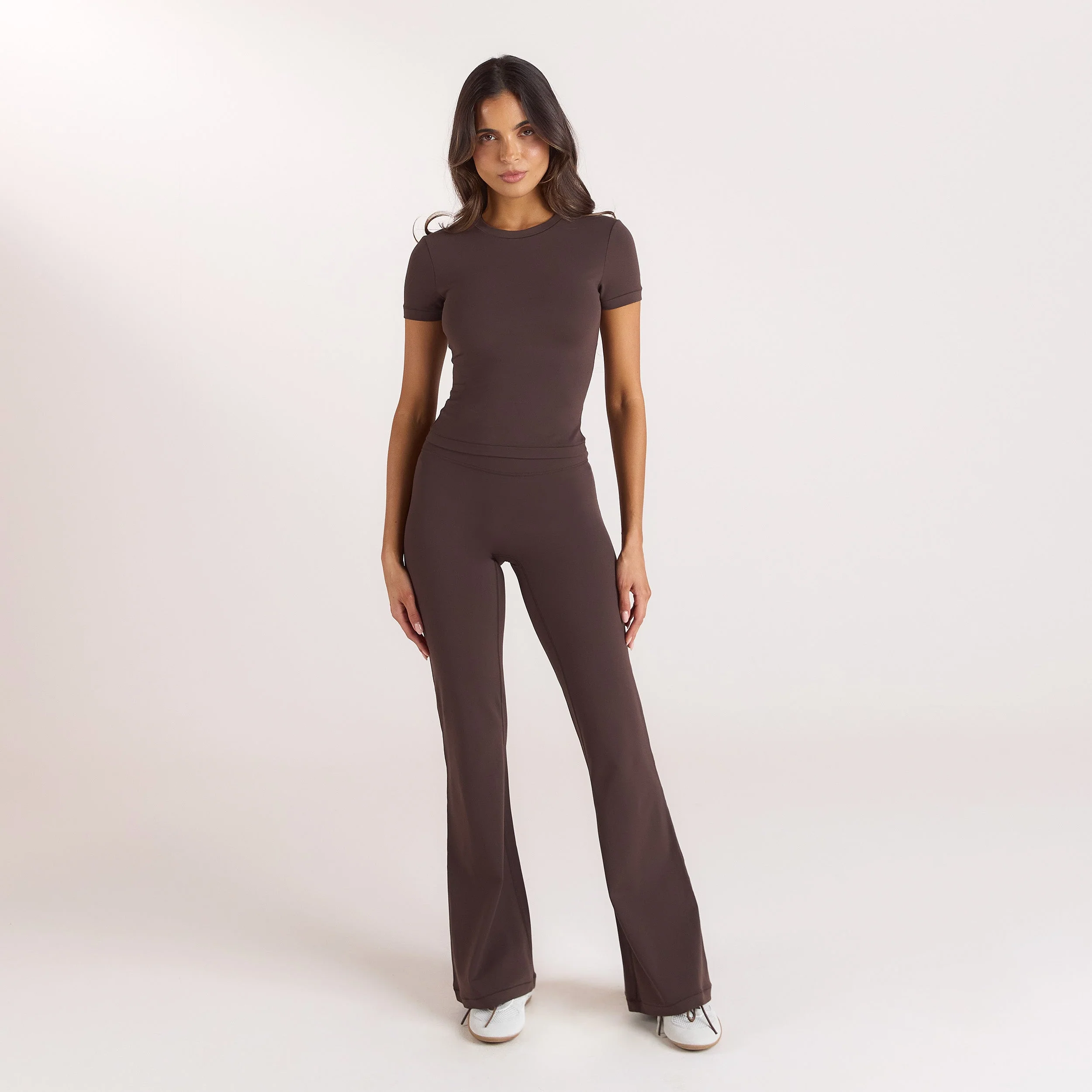 ContourSoft Flared Leggings - Dark Chocolate - Image 4