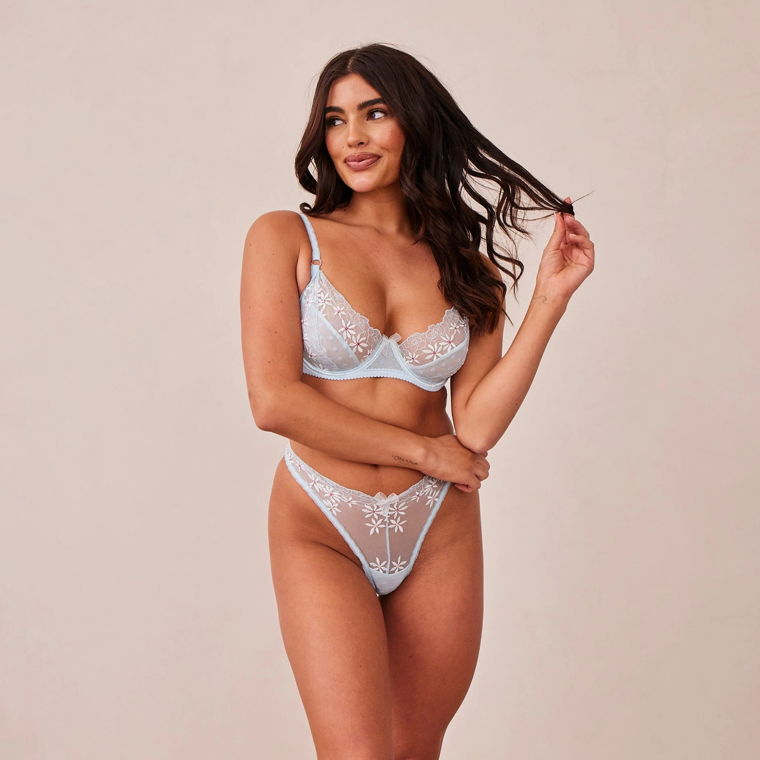 Fleur Balcony Bra - Blue - Image 11