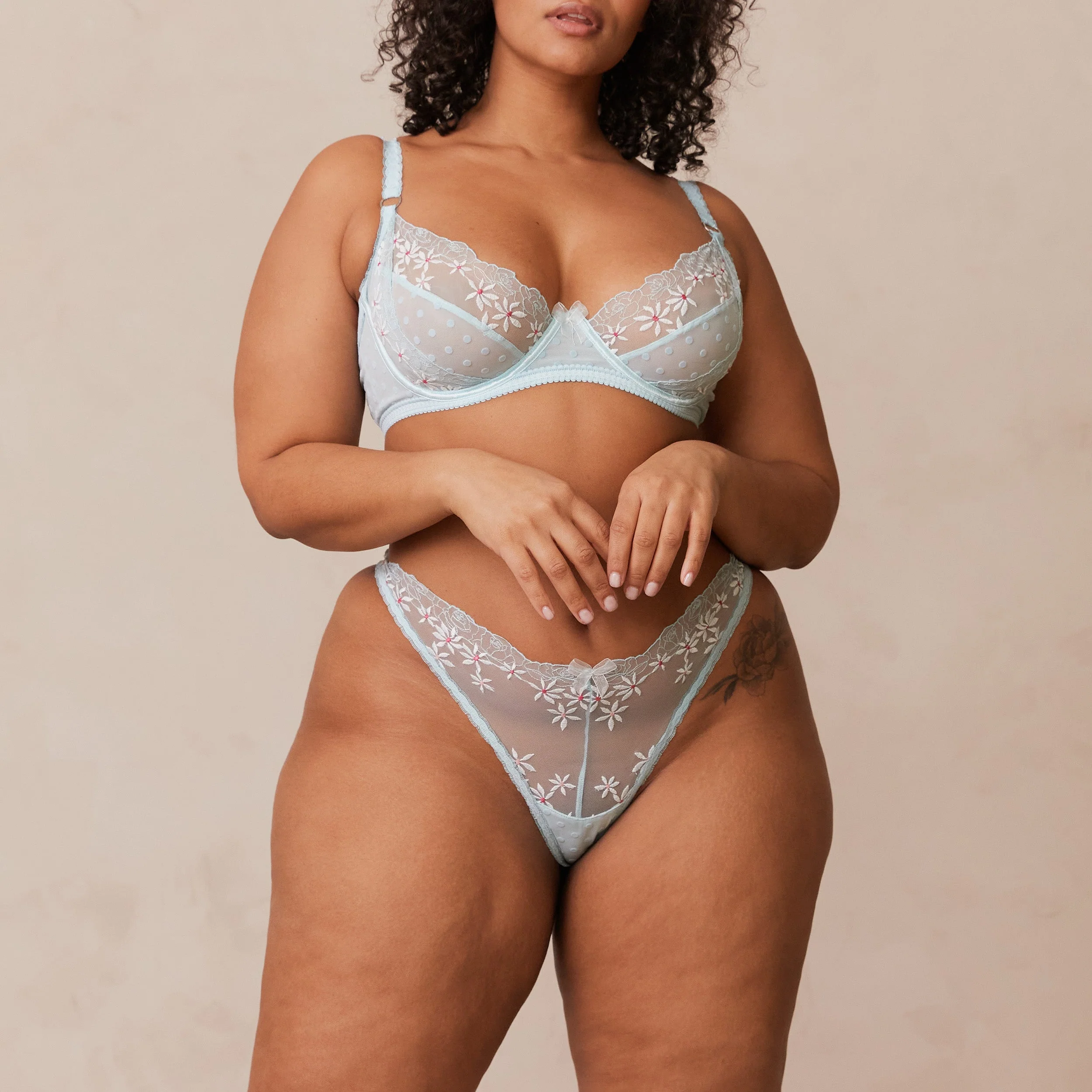 Fleur Balcony Bra - Blue - Image 15