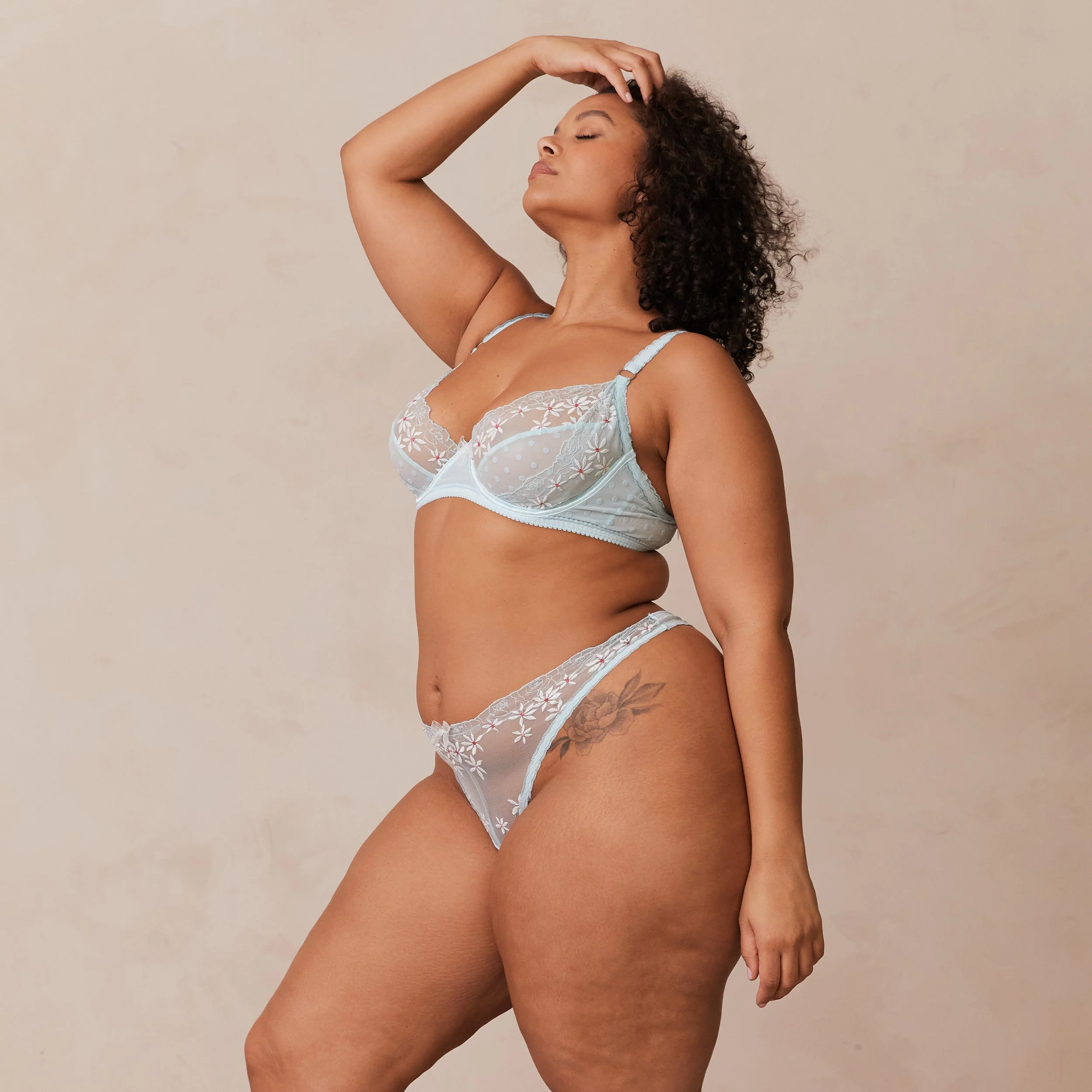 Fleur Balcony Bra - Blue - Image 17