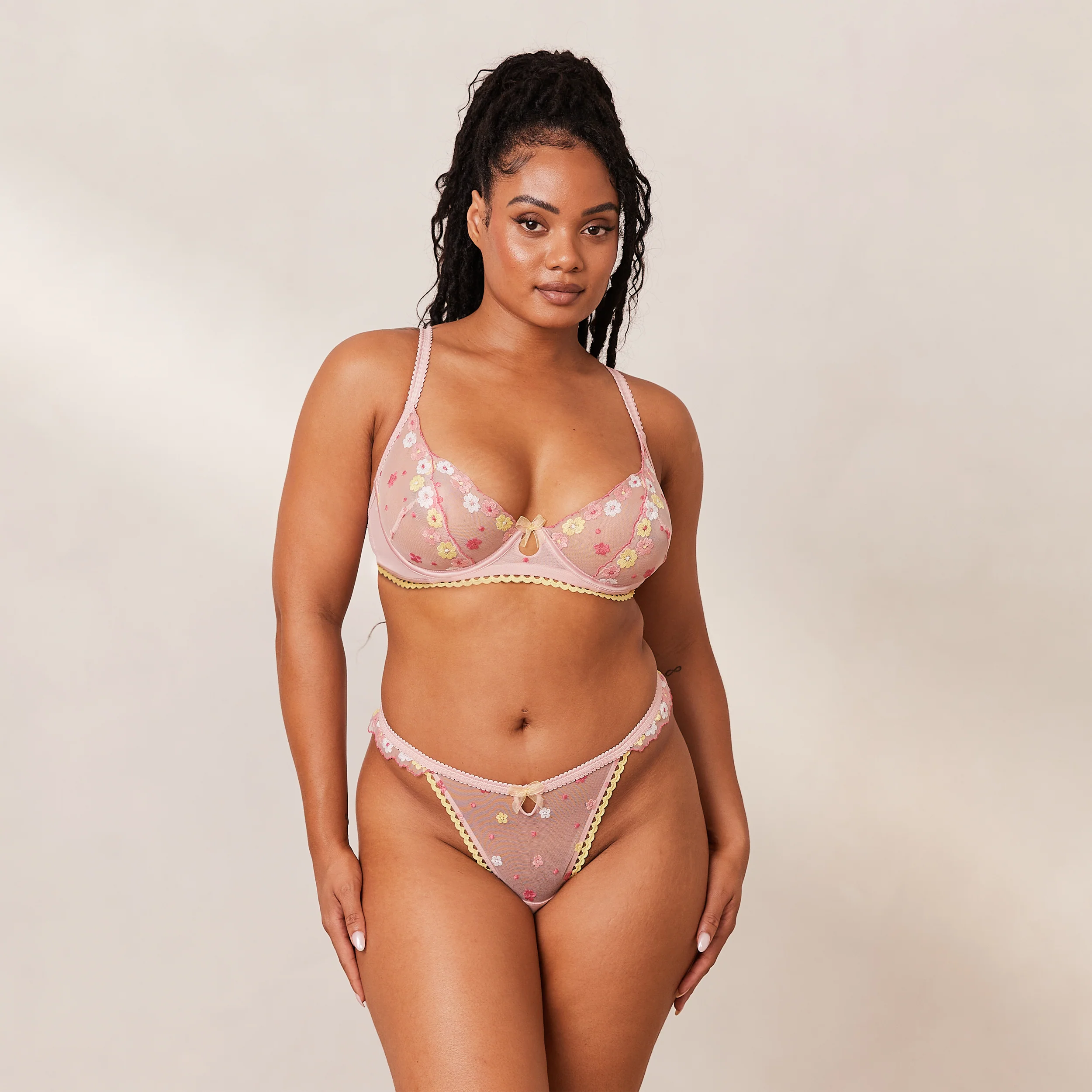 Fleur Balcony Bra - Pink - Image 7