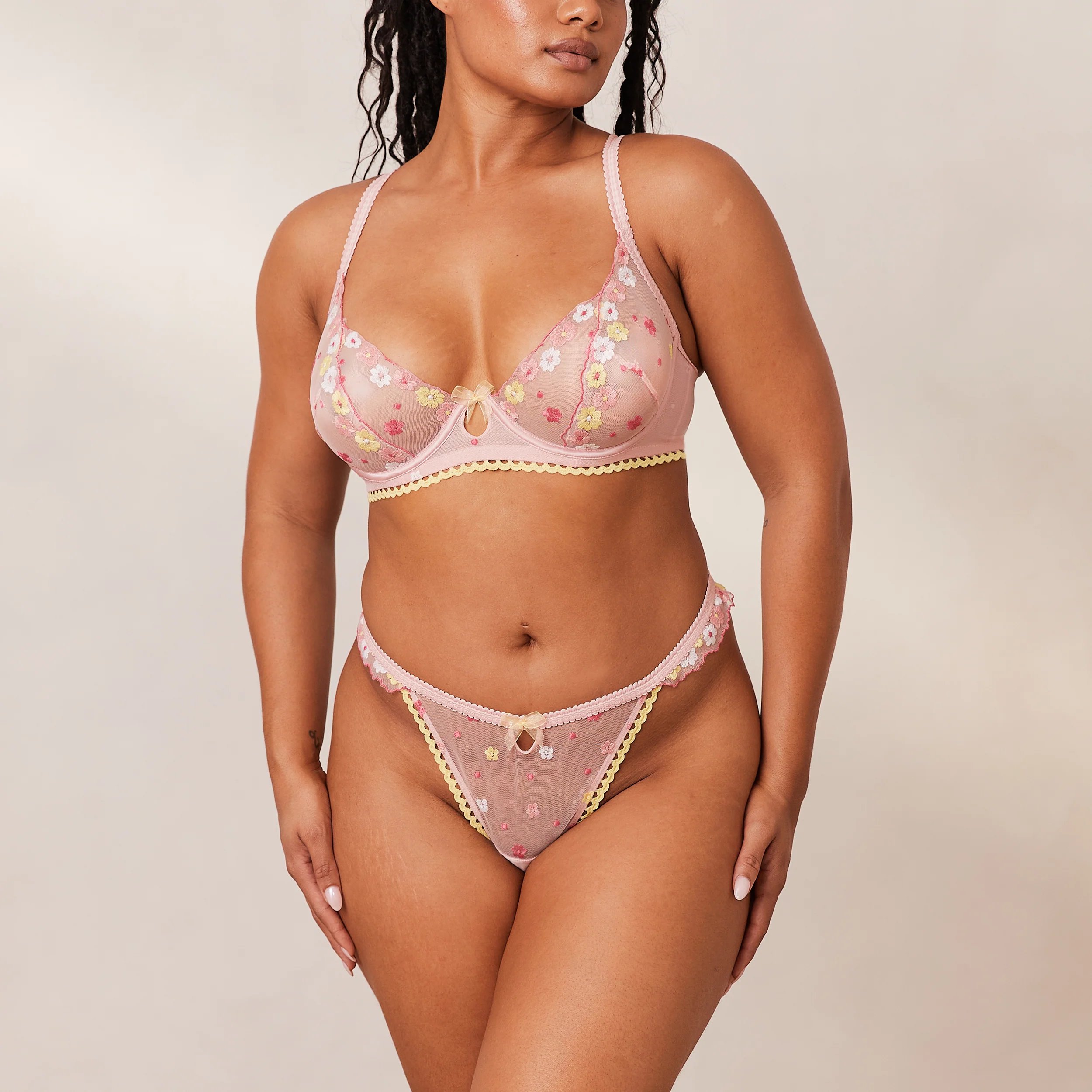 Fleur Balcony Bra - Pink - Image 9