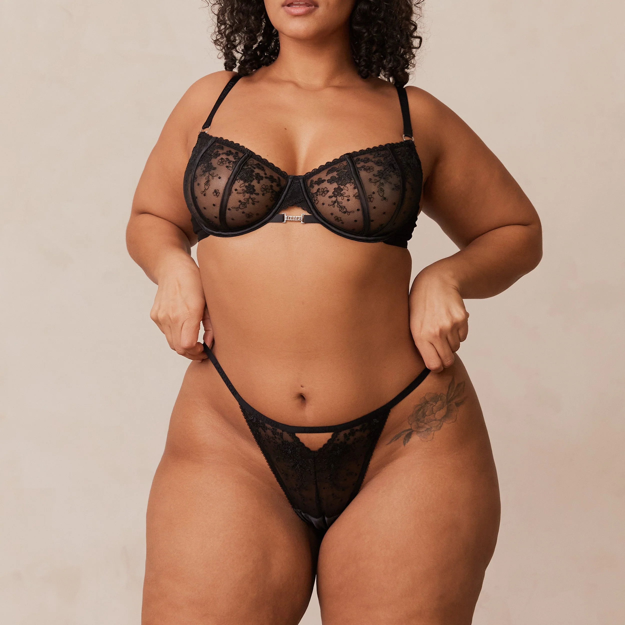 Flirt Balcony Bra - Black - Image 21