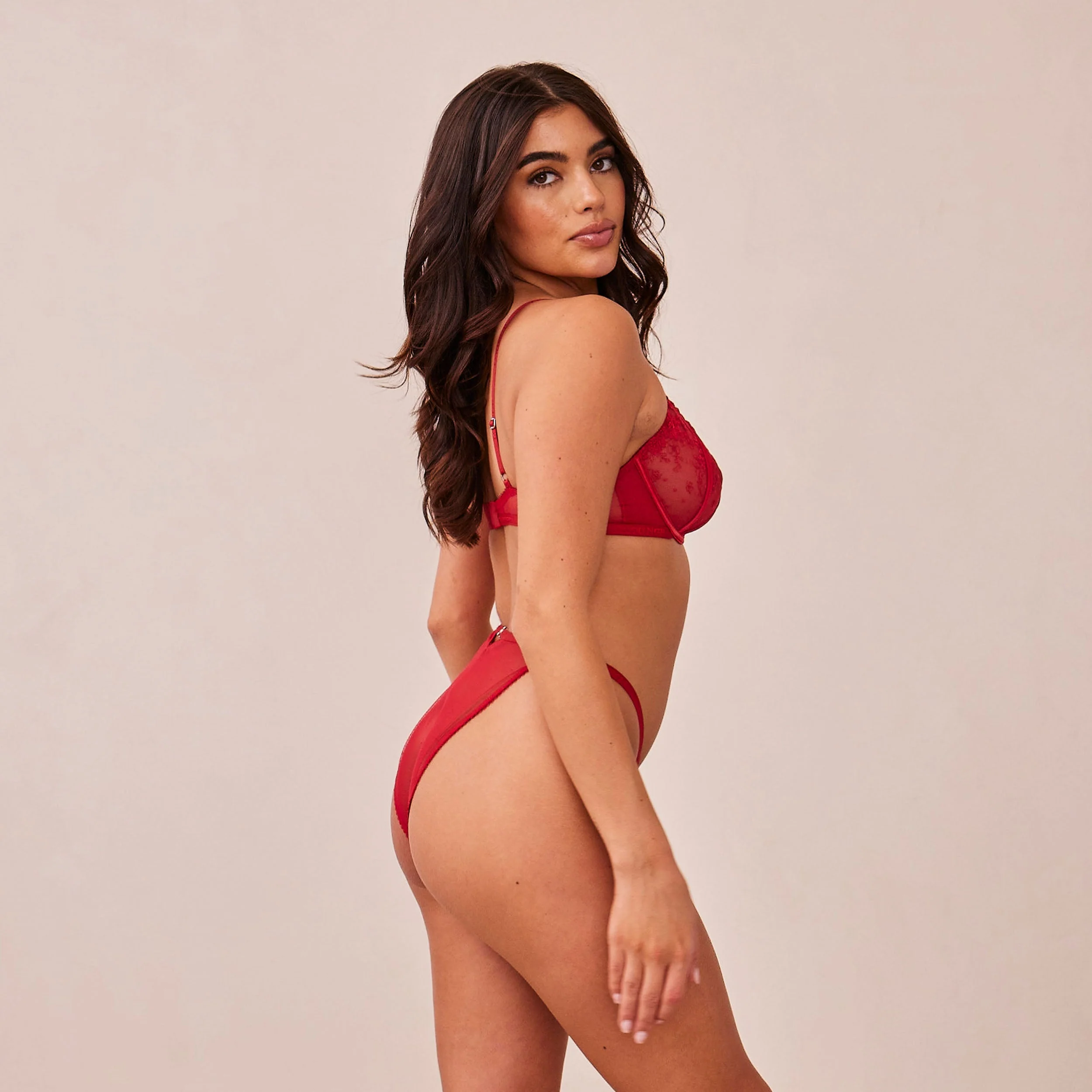 Flirt Balcony Bra - Maroon - Image 17