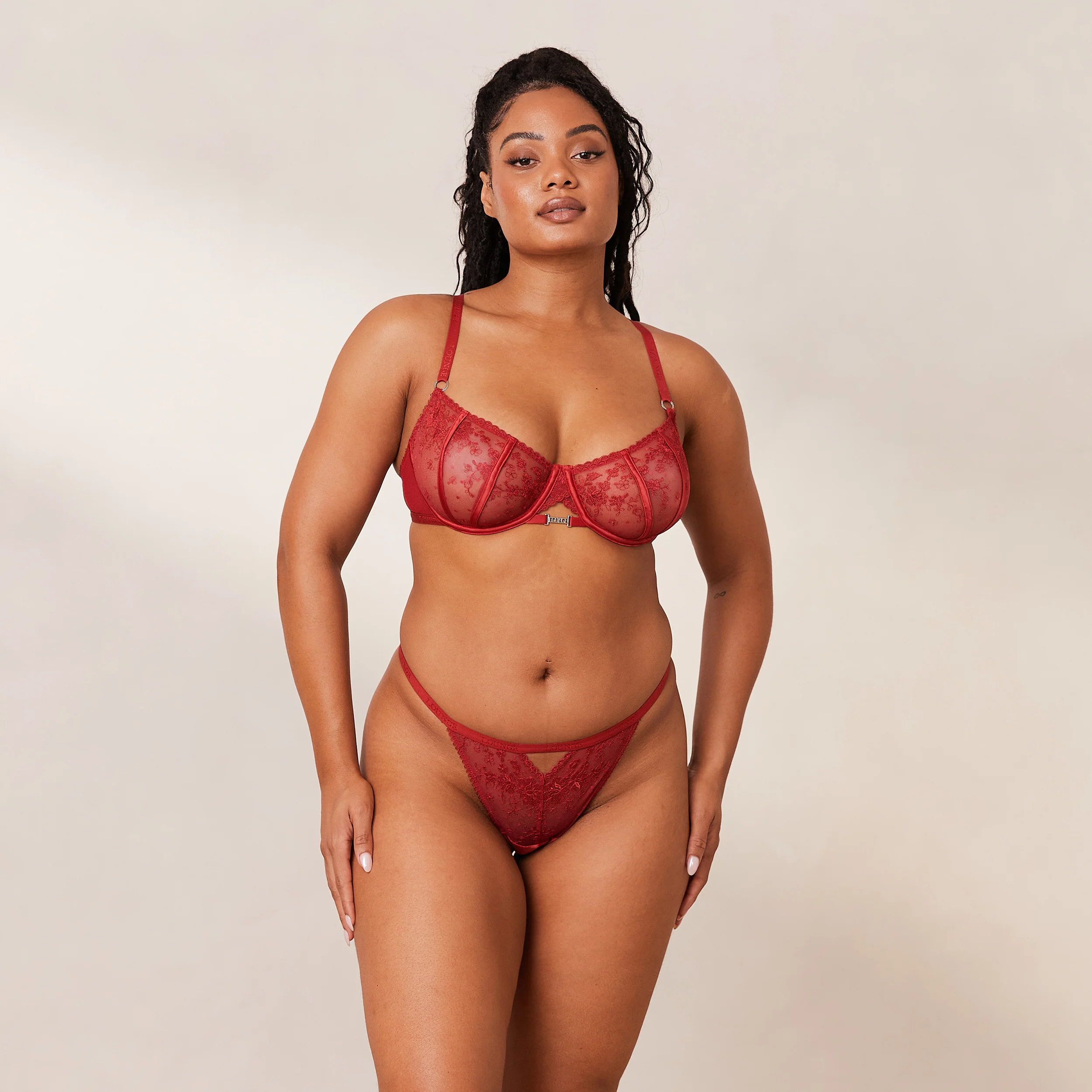 Flirt Balcony Bra - Maroon - Image 7
