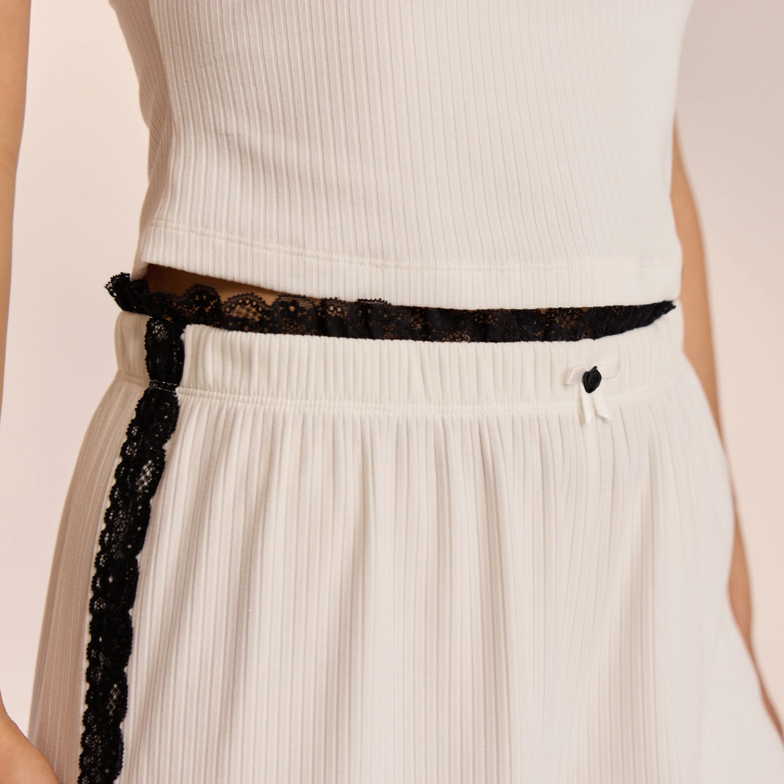 Lace Pyjama Bottoms - White - Image 5