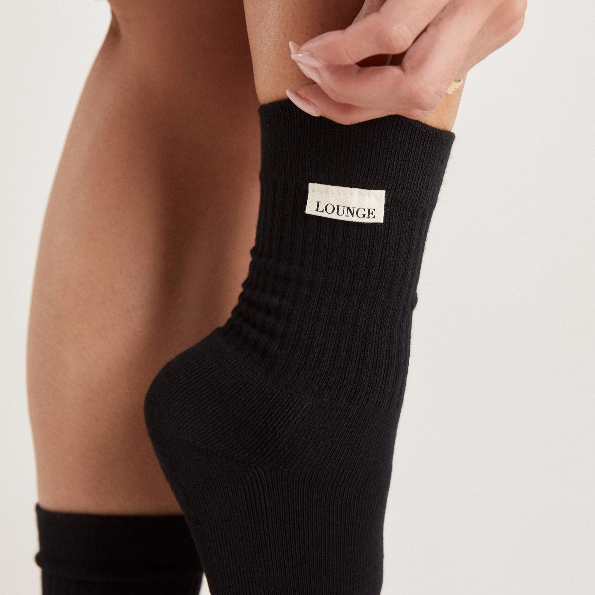 Logo Crew Socks (2-Pack) - Black - Image 2