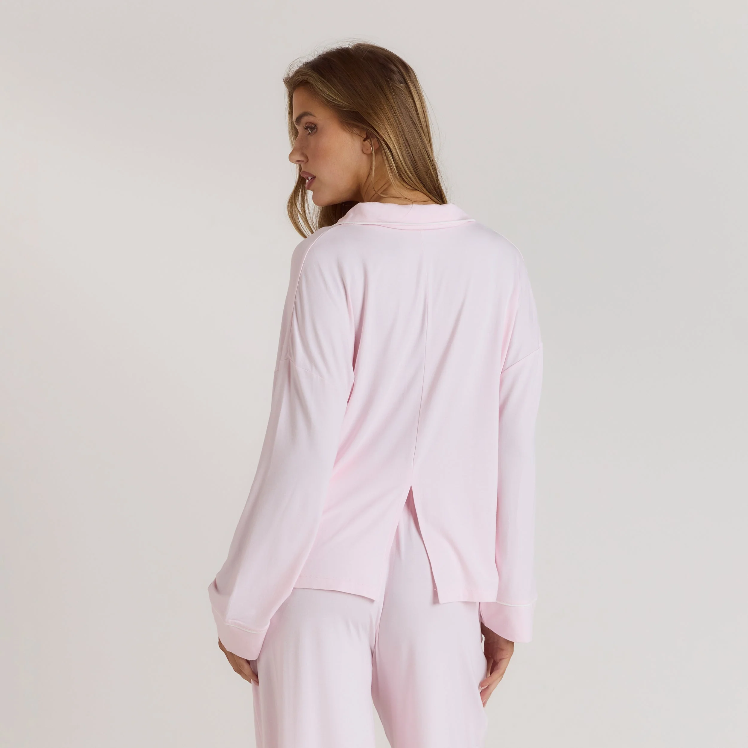 Modal Pyjama Shirt - Pink - Image 5