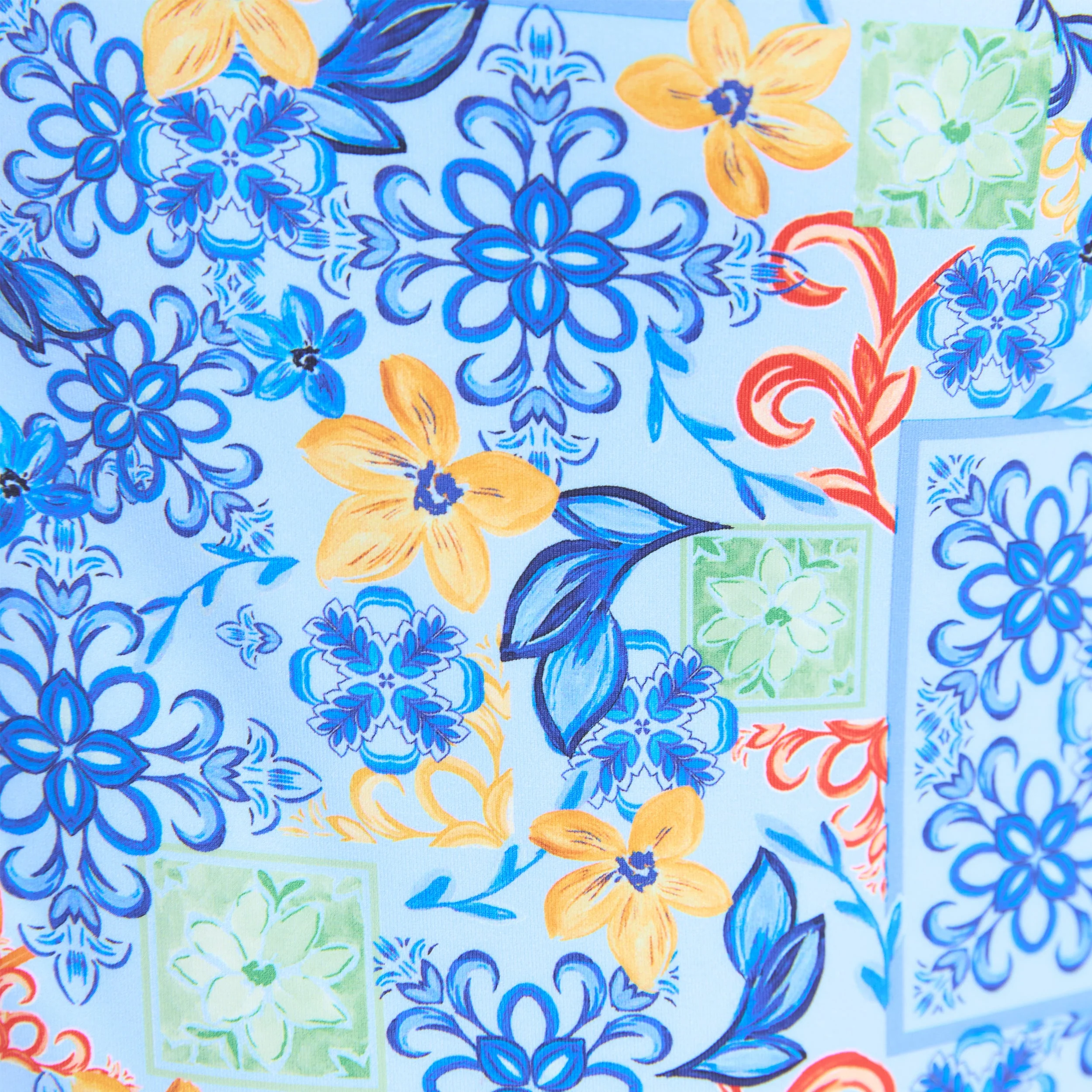 Mosaic Bandeau Swimsuit - Blue Print - Image 7