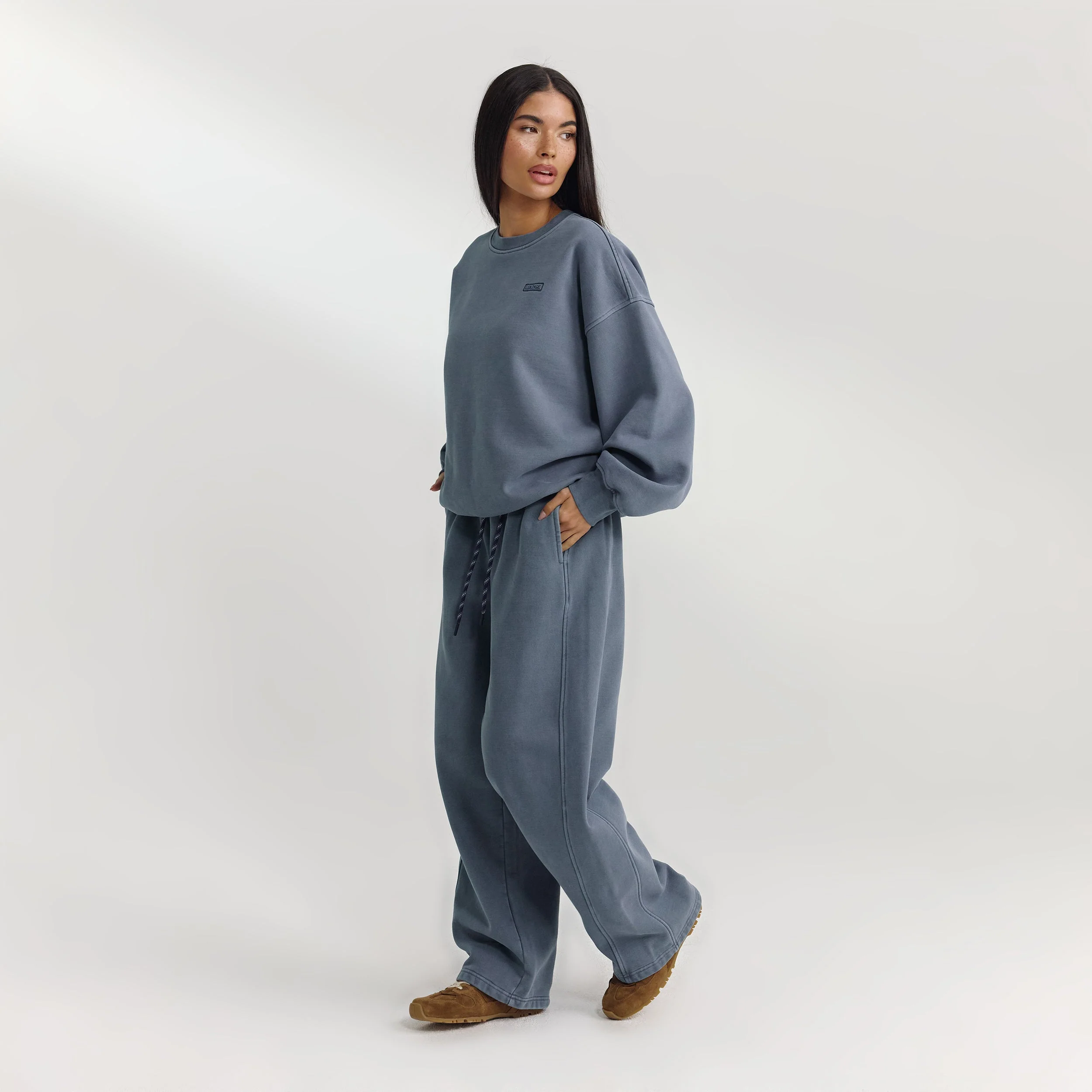 Oversized Jumper - Washed Blue - Image 3