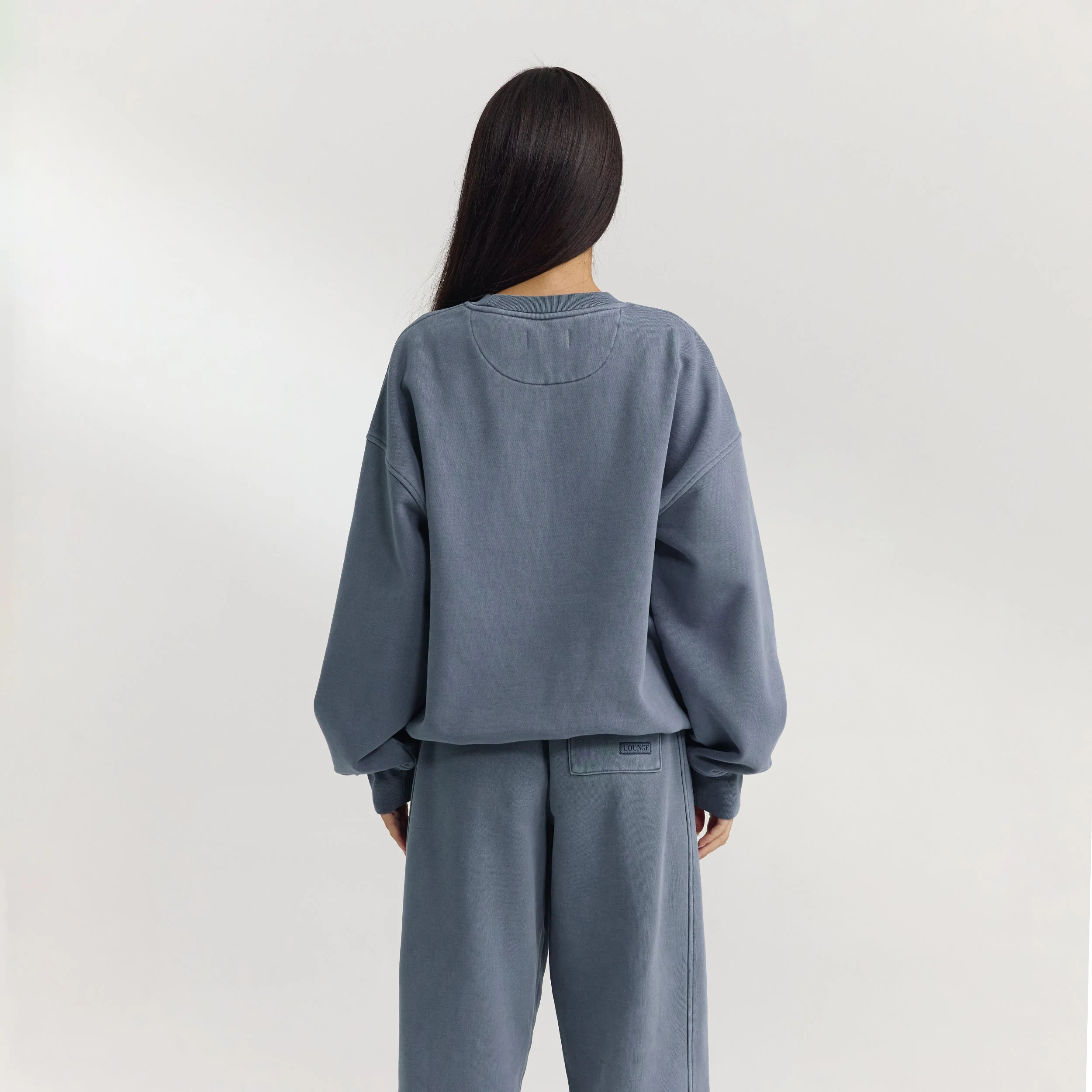 Oversized Jumper - Washed Blue - Image 4