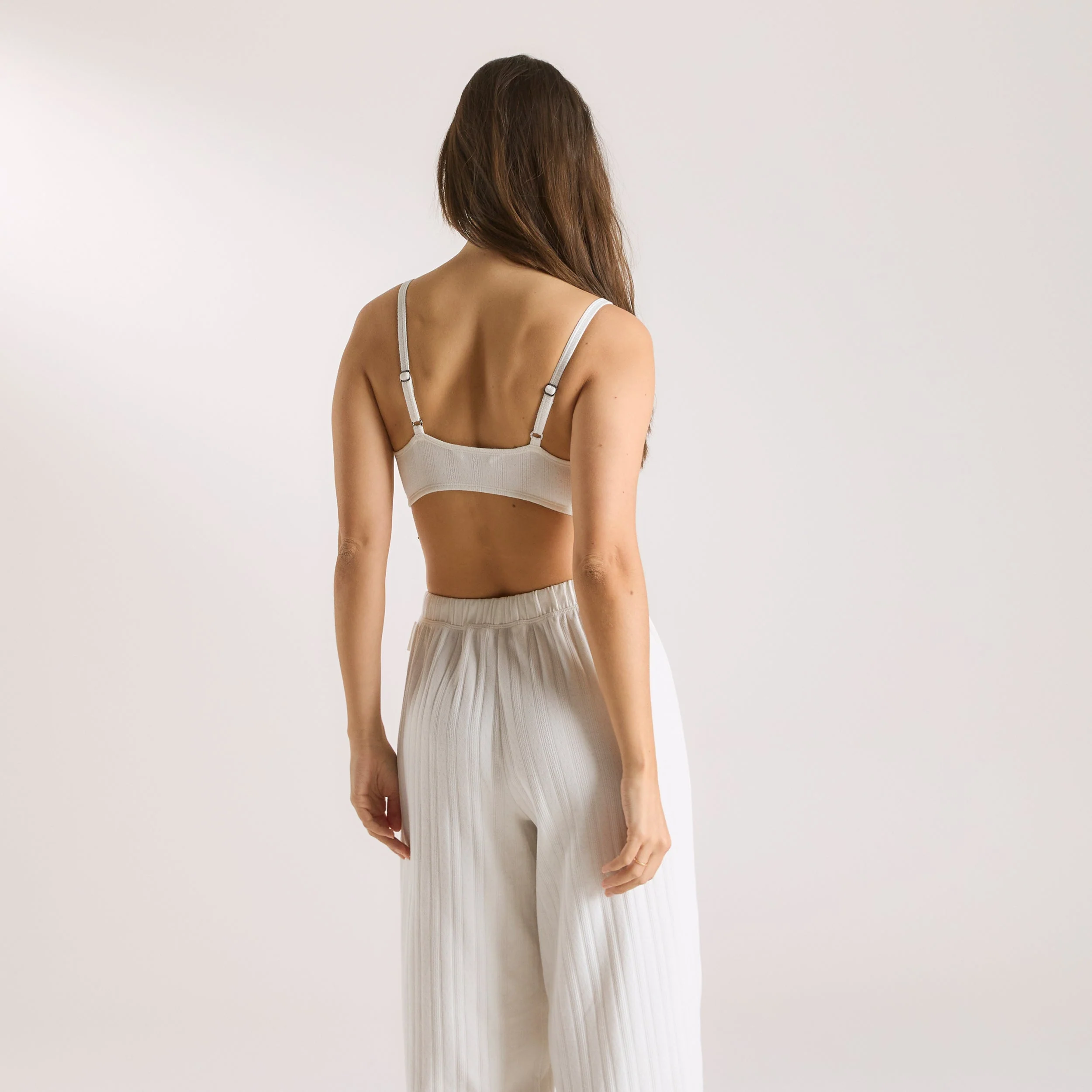 Pointelle Bralette - Cream - Image 2