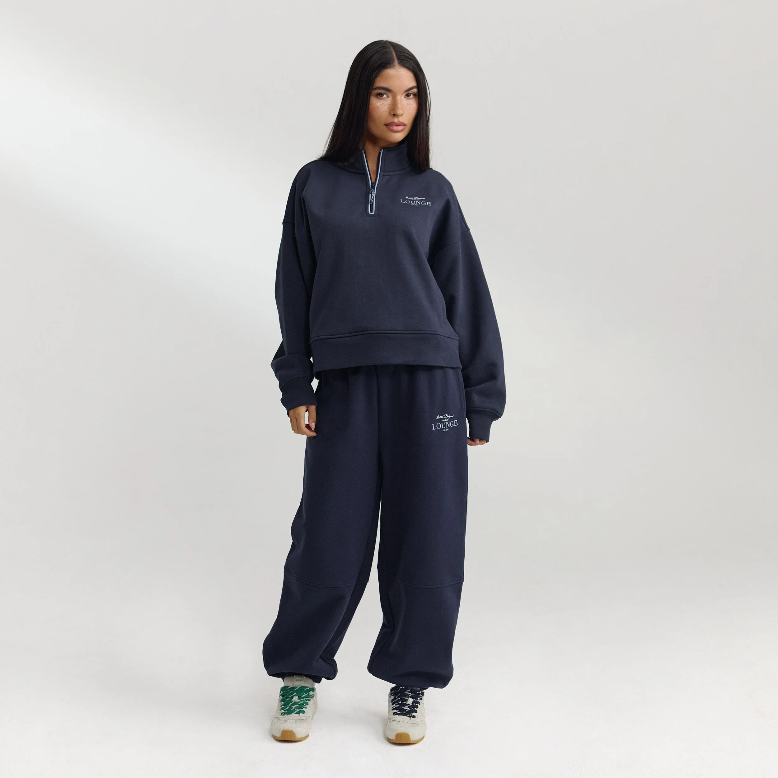 Quarter-Zip Jumper - Dark Blue - Image 4