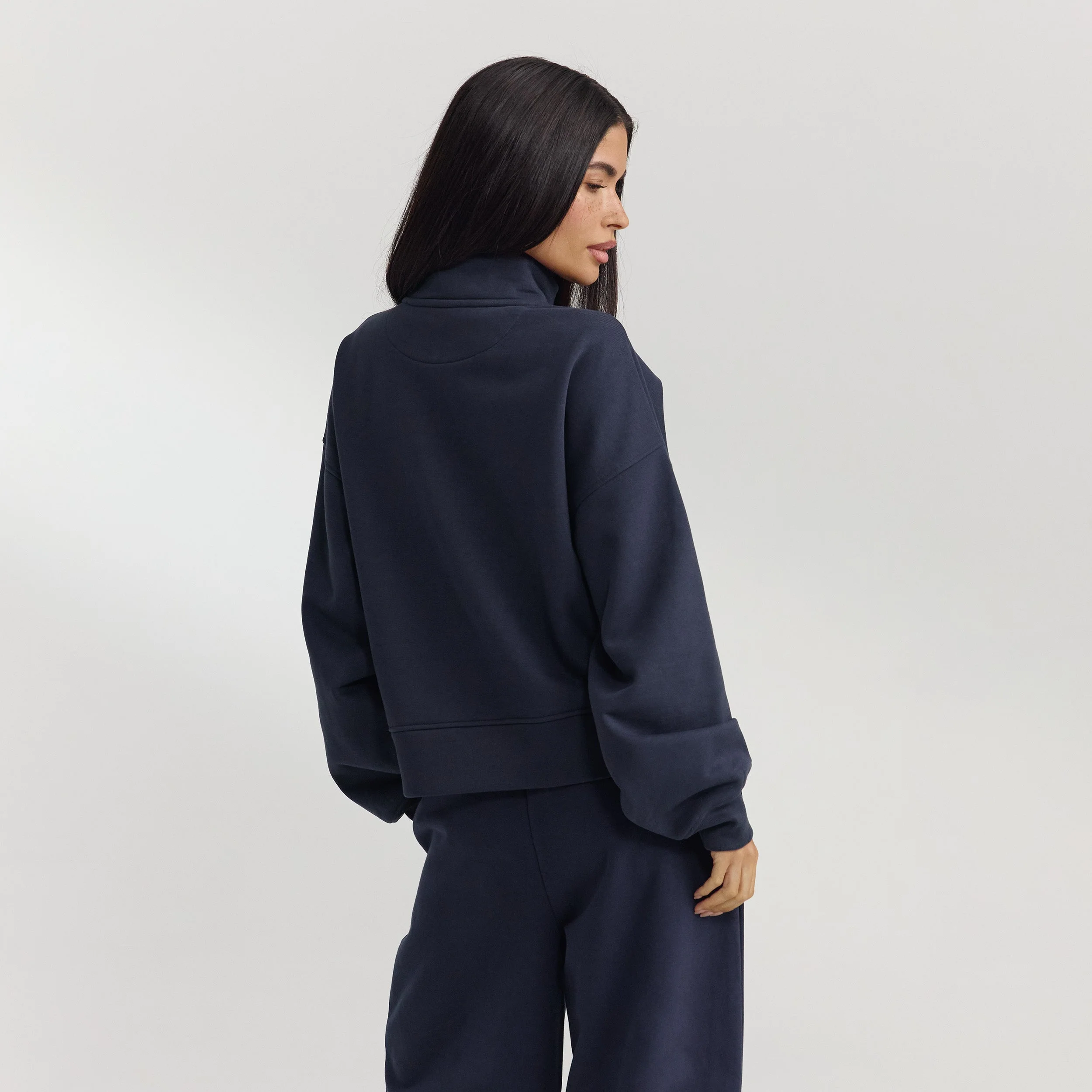 Quarter-Zip Jumper - Dark Blue - Image 5