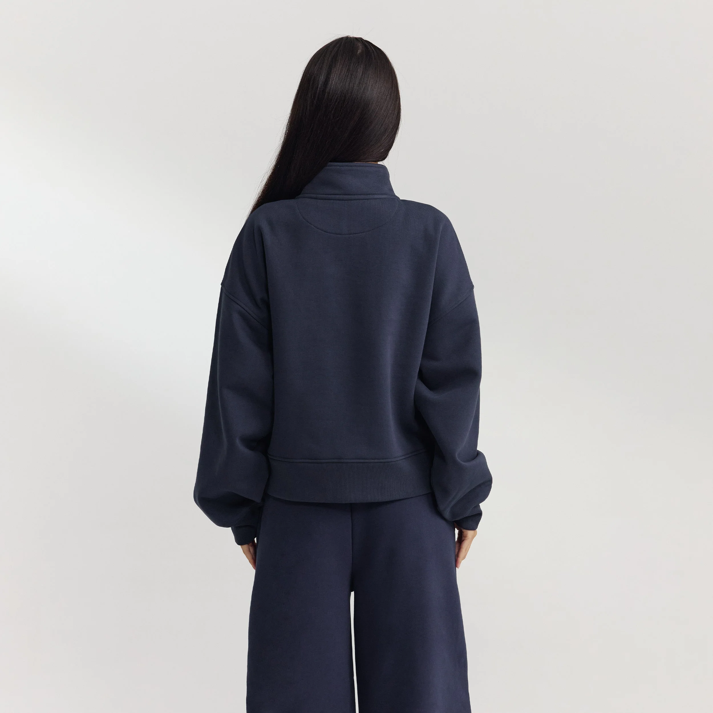 Quarter-Zip Jumper - Dark Blue - Image 6