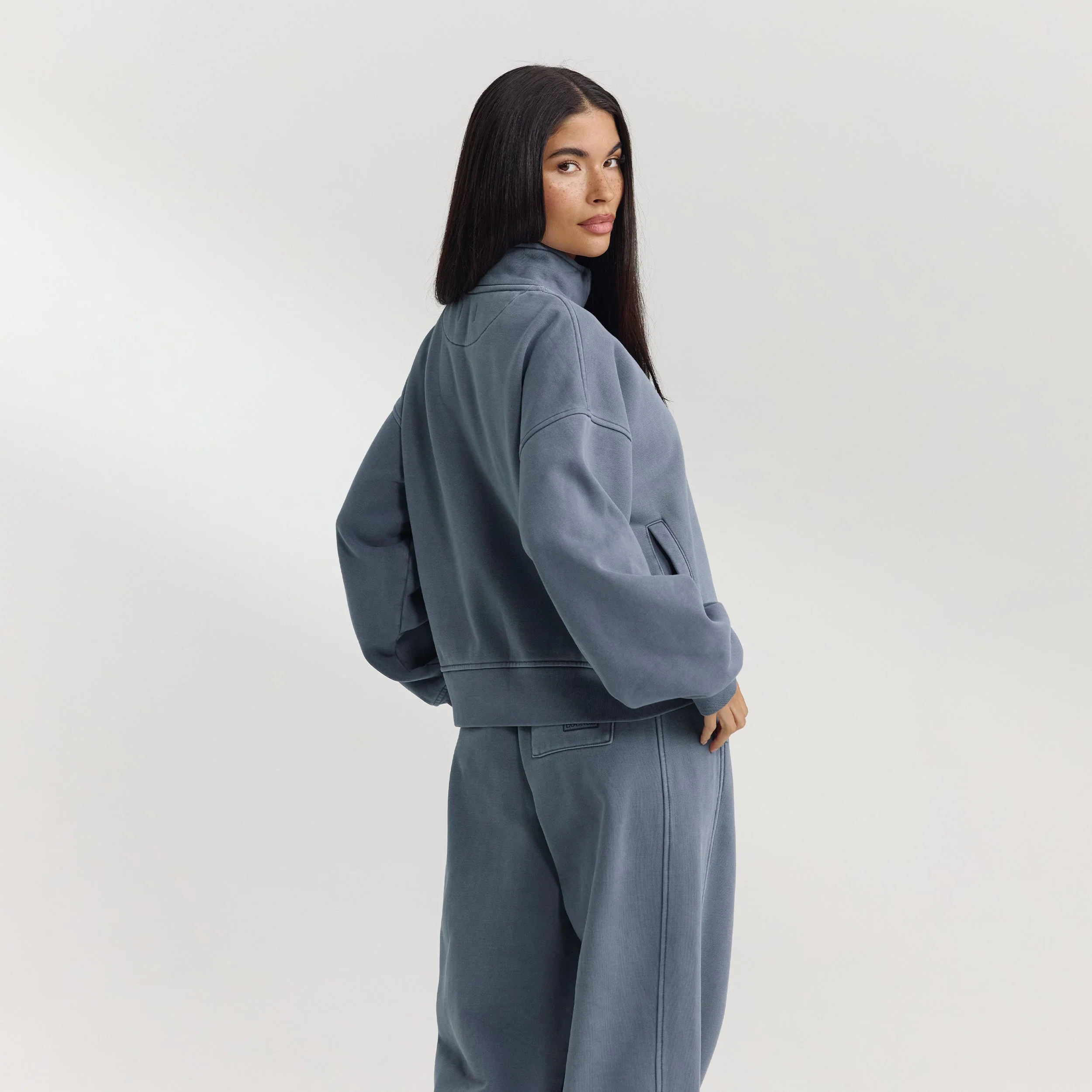 Quarter-Zip Jumper - Washed Blue - Image 6