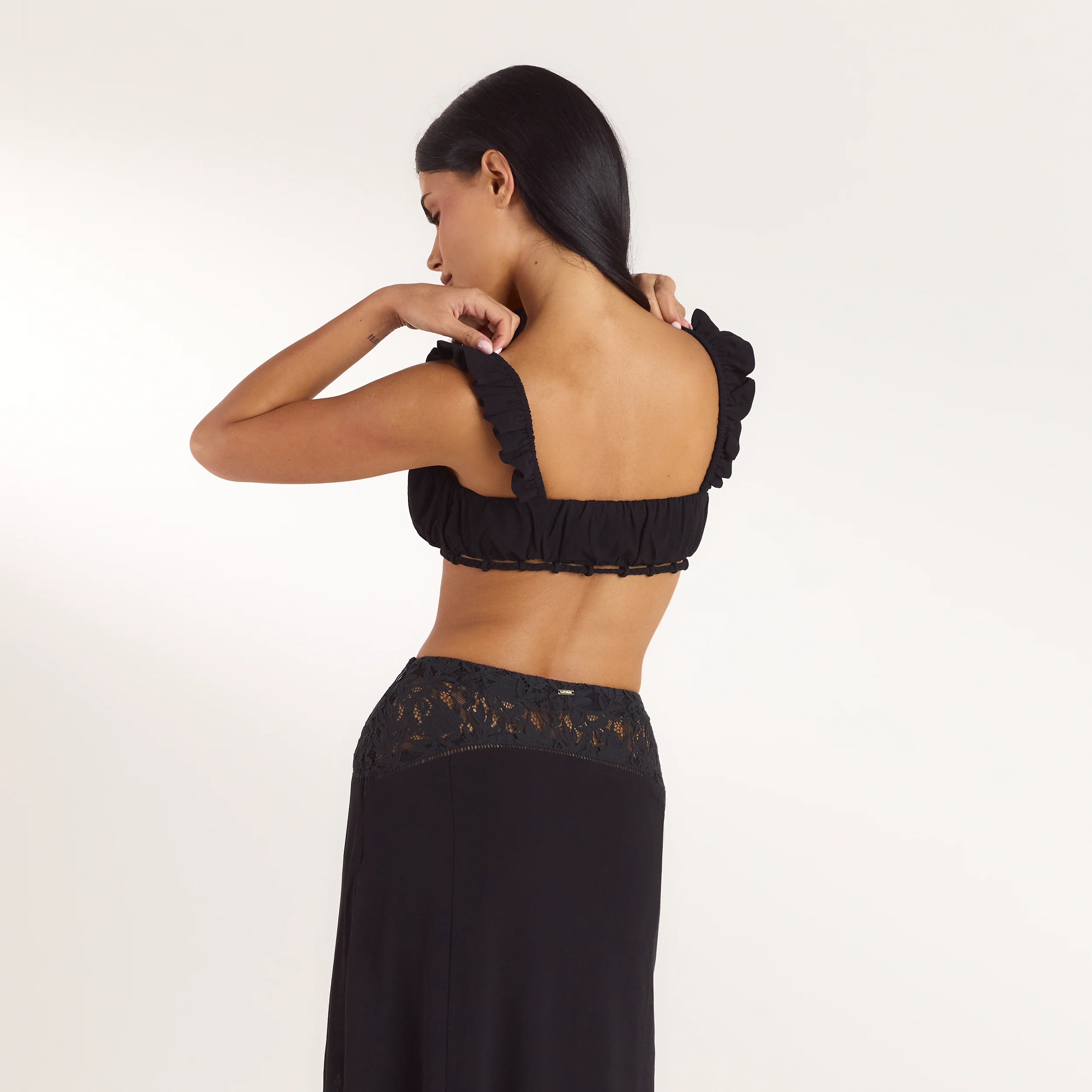 Ruched Bralette - Black - Image 2