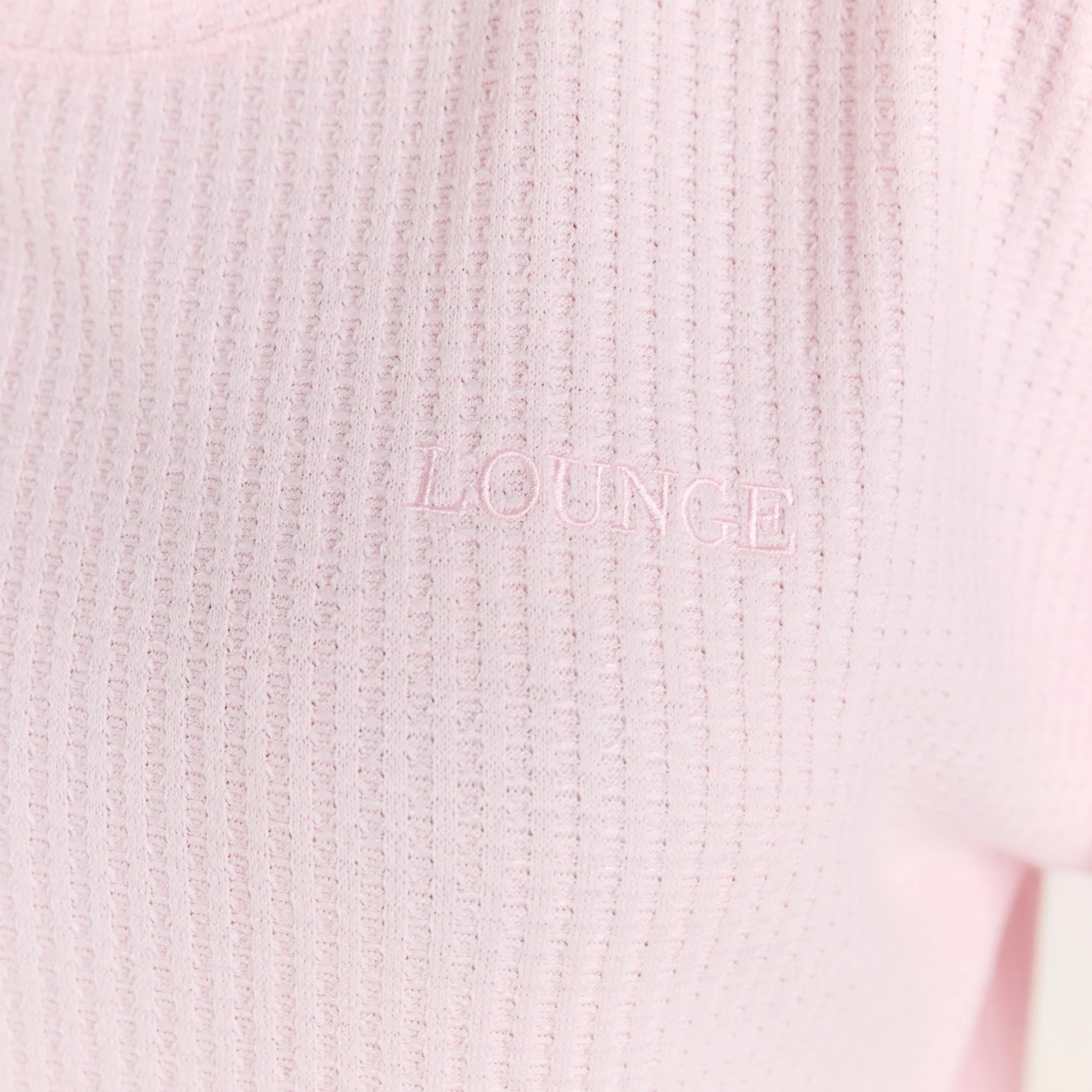 Soft Waffle Pyjama Top - Pink - Image 4
