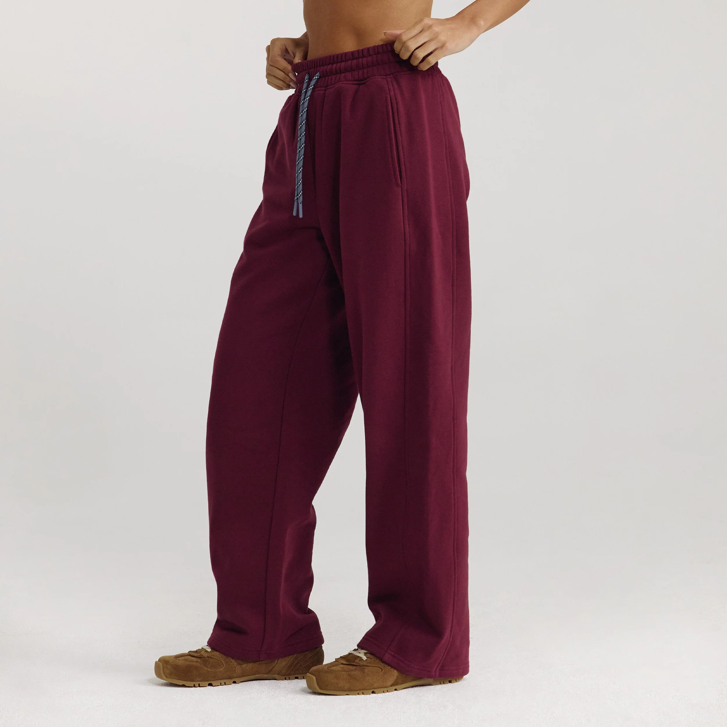 Straight-Leg Joggers - Cherry Lacquer - Image 3