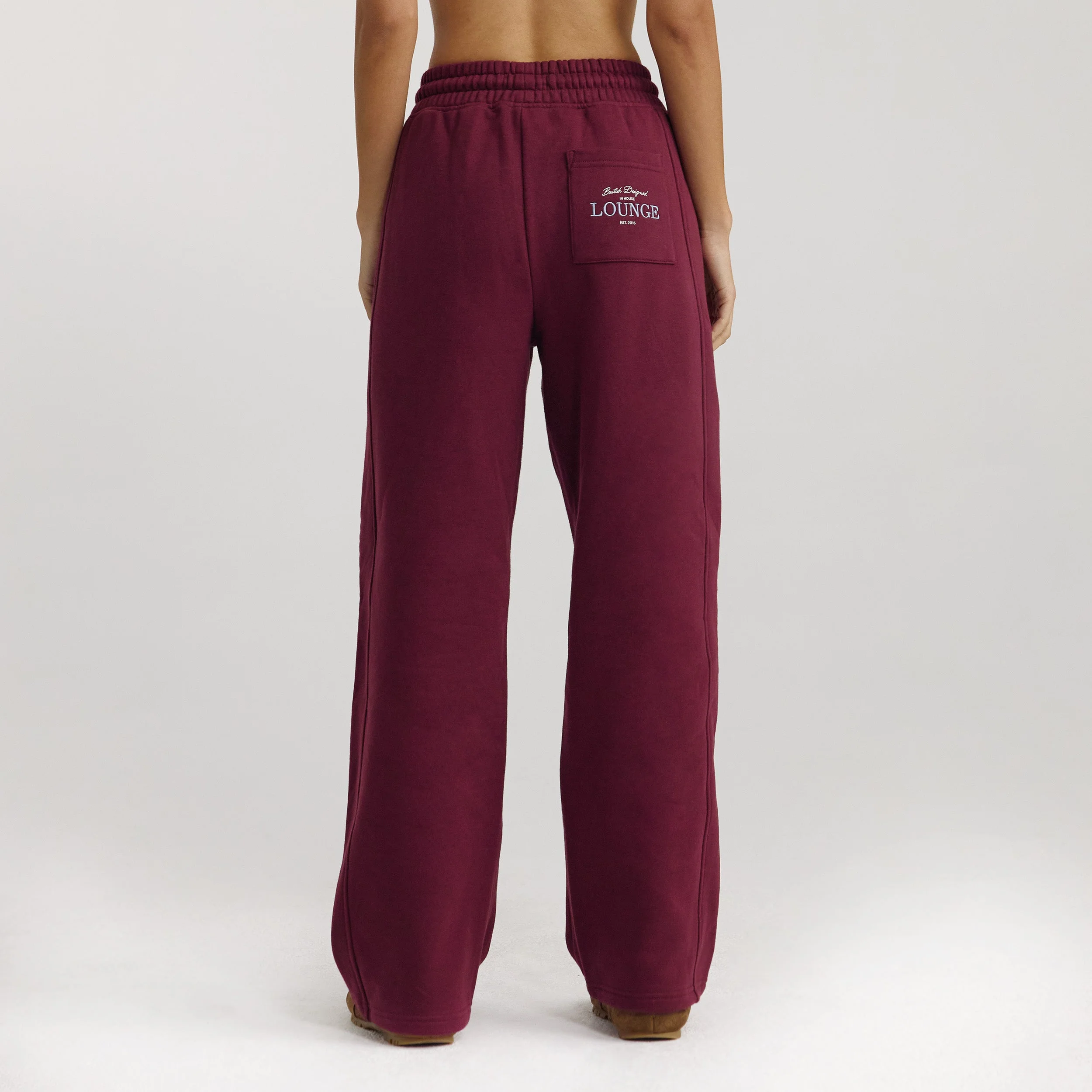 Straight-Leg Joggers - Cherry Lacquer - Image 4