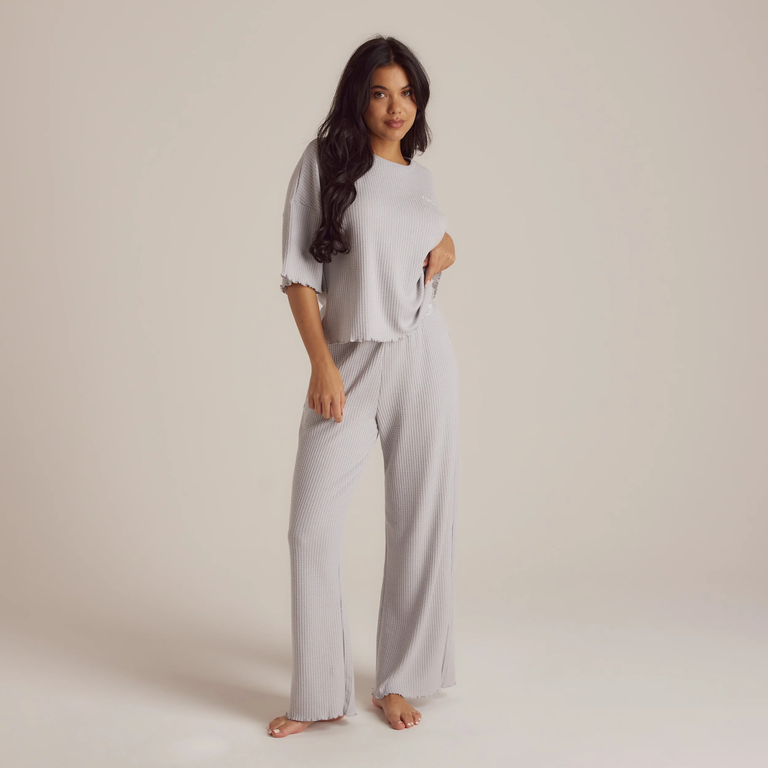 Soft Waffle Pyjama Bottoms - Frost - Image 3