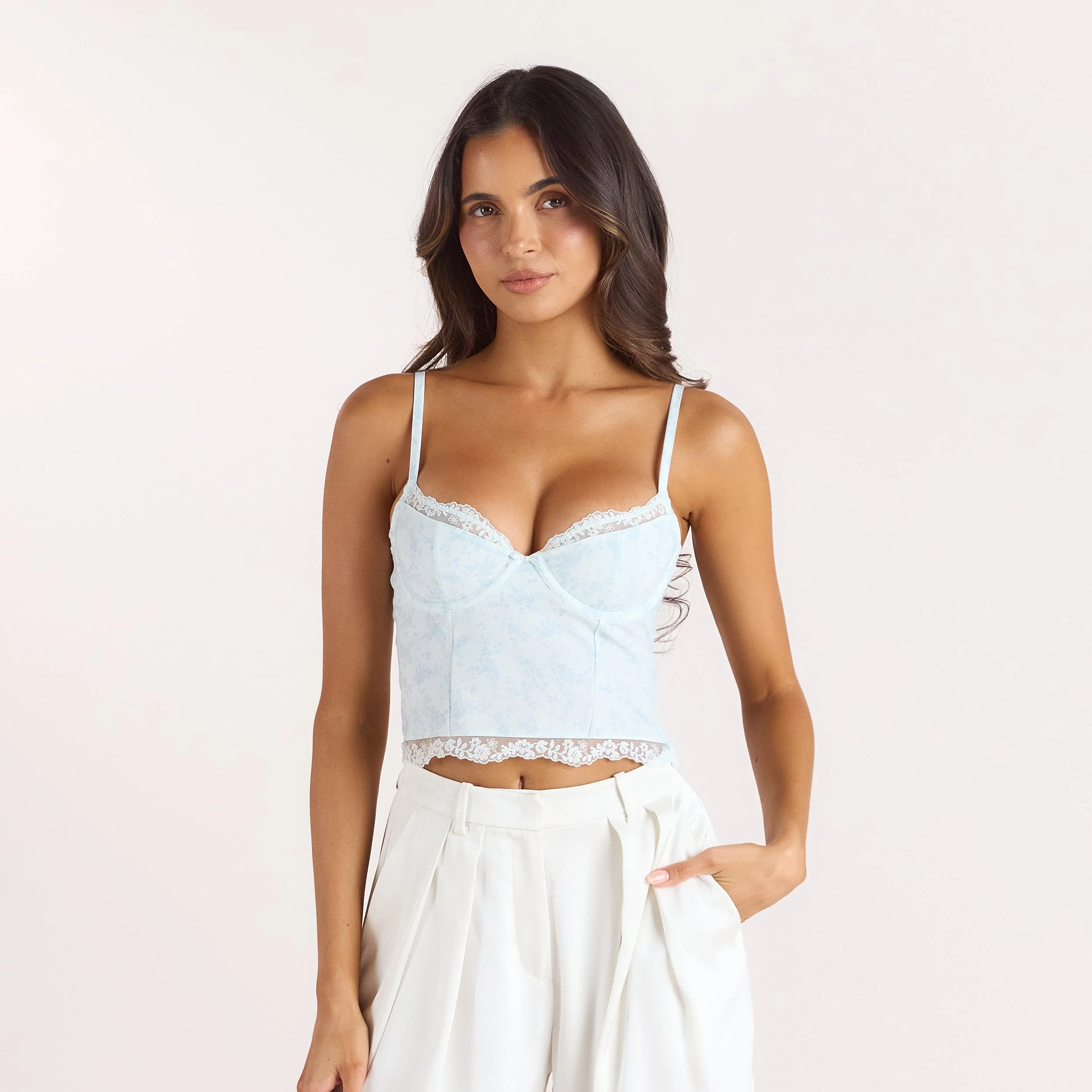 Wired Cami Top - Blue - Image 2